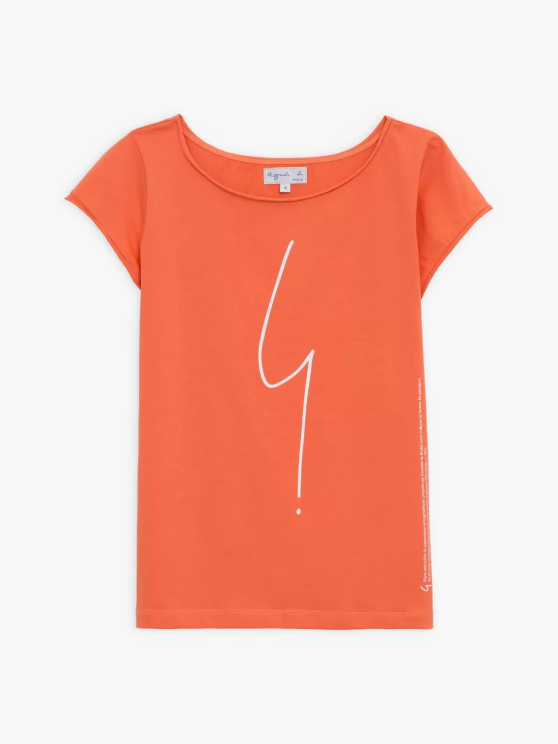 Women agnès b. T-Shirts & Tank Tops<Apricot "irony Mark" Australie T-shirt