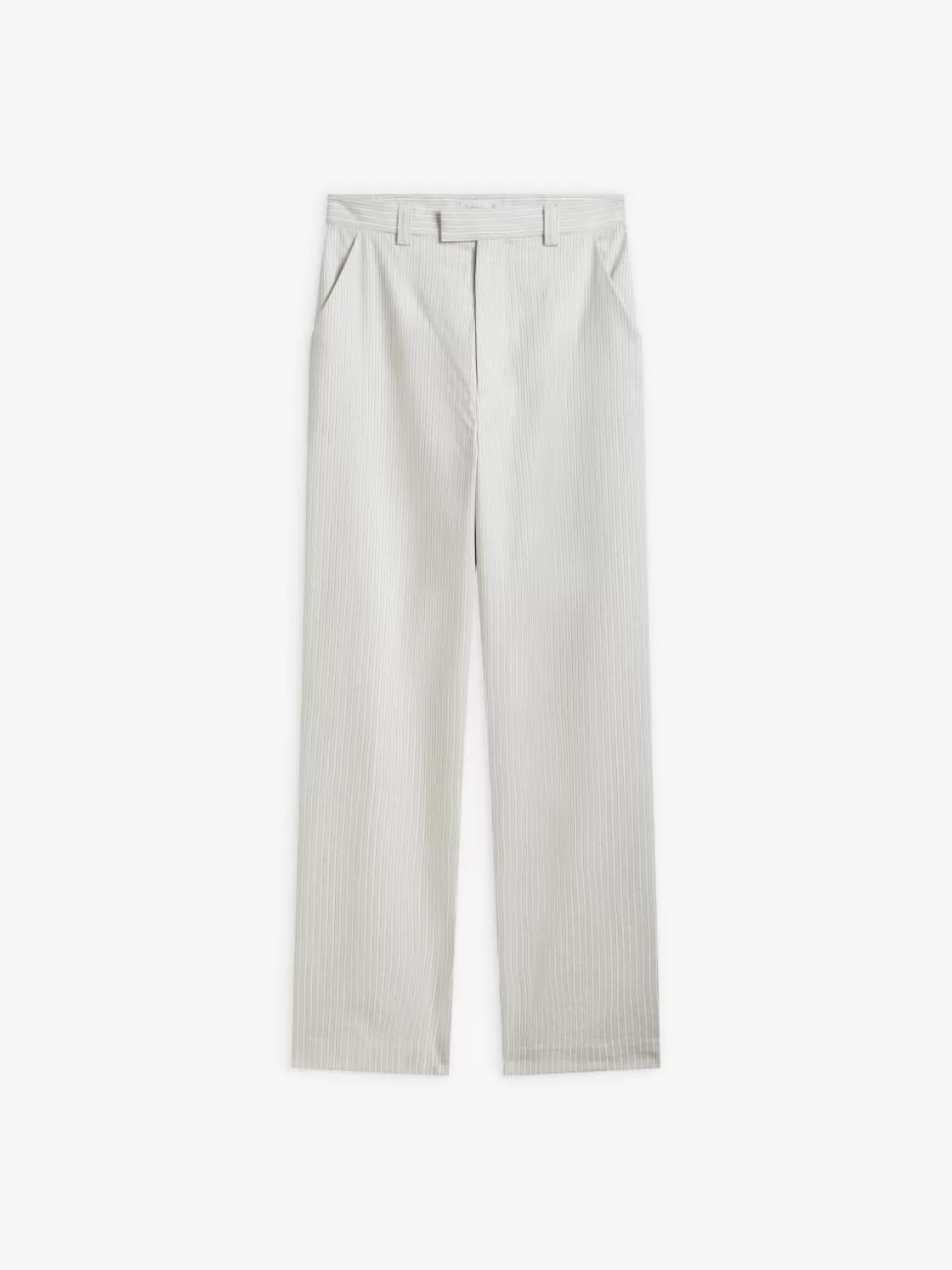 Women agnès b. Pants & Jeans<Beige Cotton Striped Amelyn Pants