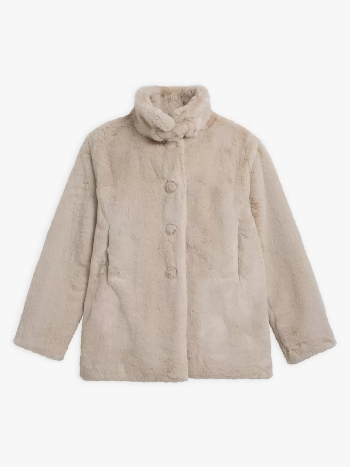 Women agnès b. Jackets & Coats<Beige Darcilia Faux Fur Jacket