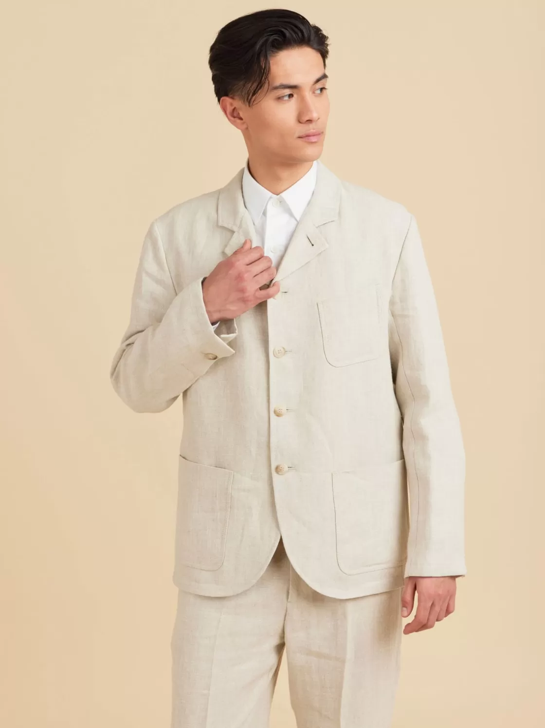 agnès b. Jackets & Coats | Suits<Beige Linen Albin Jacket