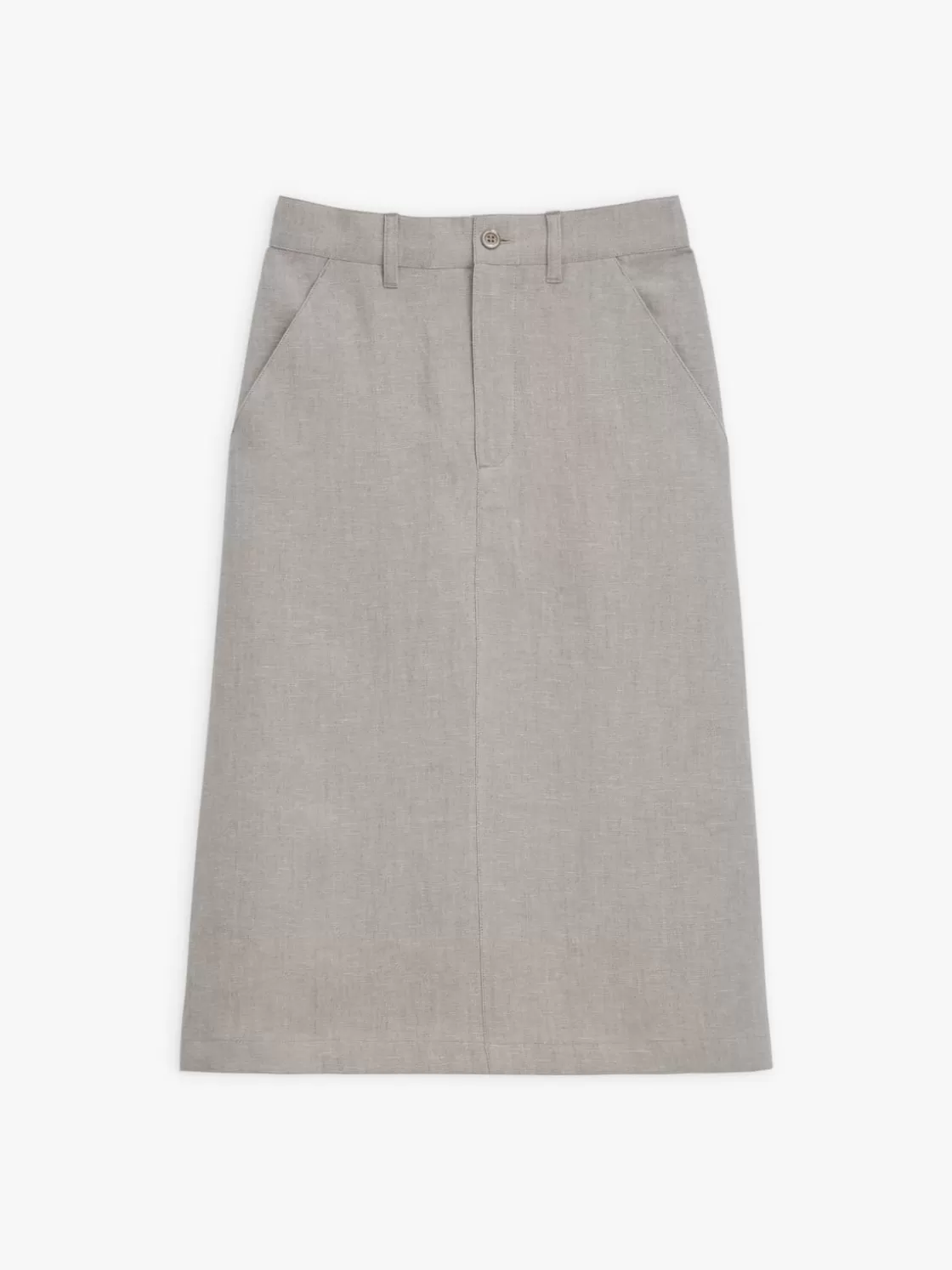 Women agnès b. Skirts & Shorts<Beige Long 100% Linen Skirt