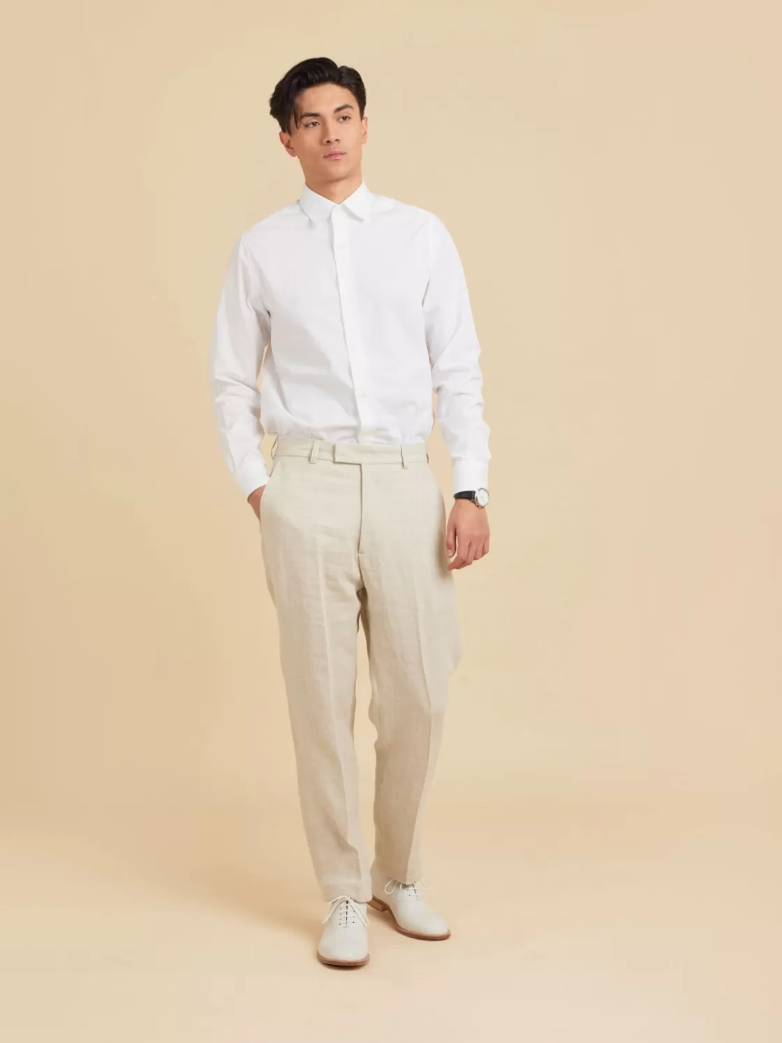 agnès b. Pants | Suits<Beige Perfect Pants In 100% Linen