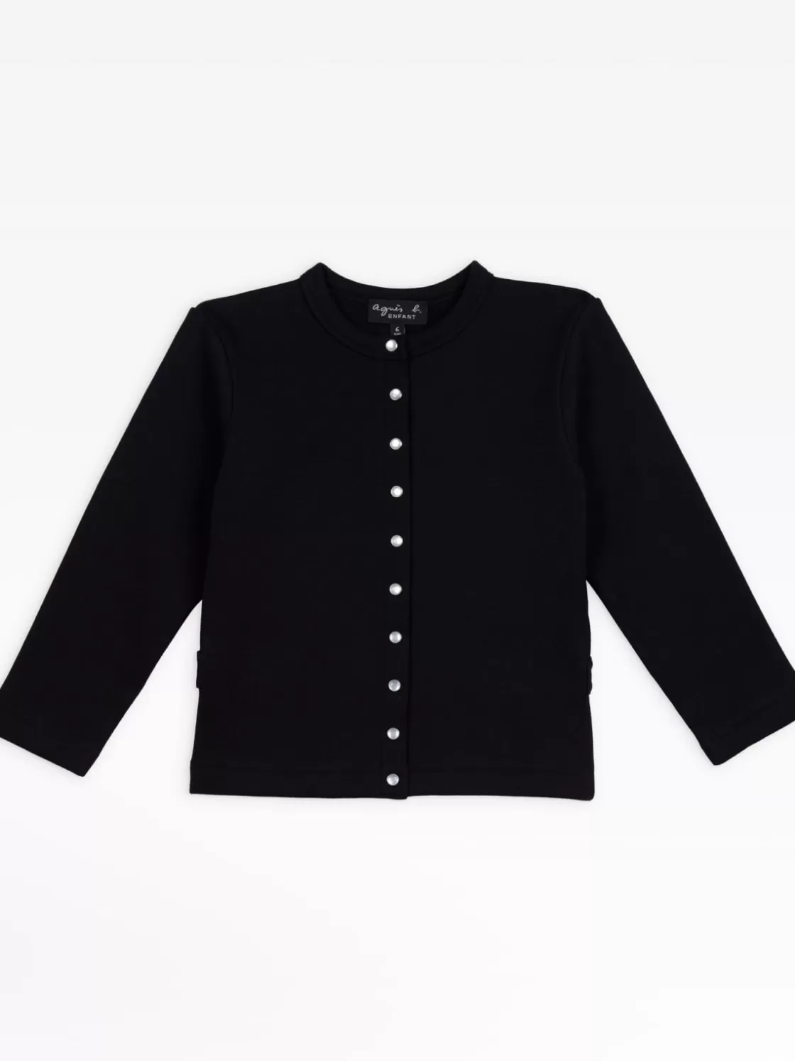 BOY agnès b. Cardigans | Clothing<Black "12 Ans" Snap Cardigan