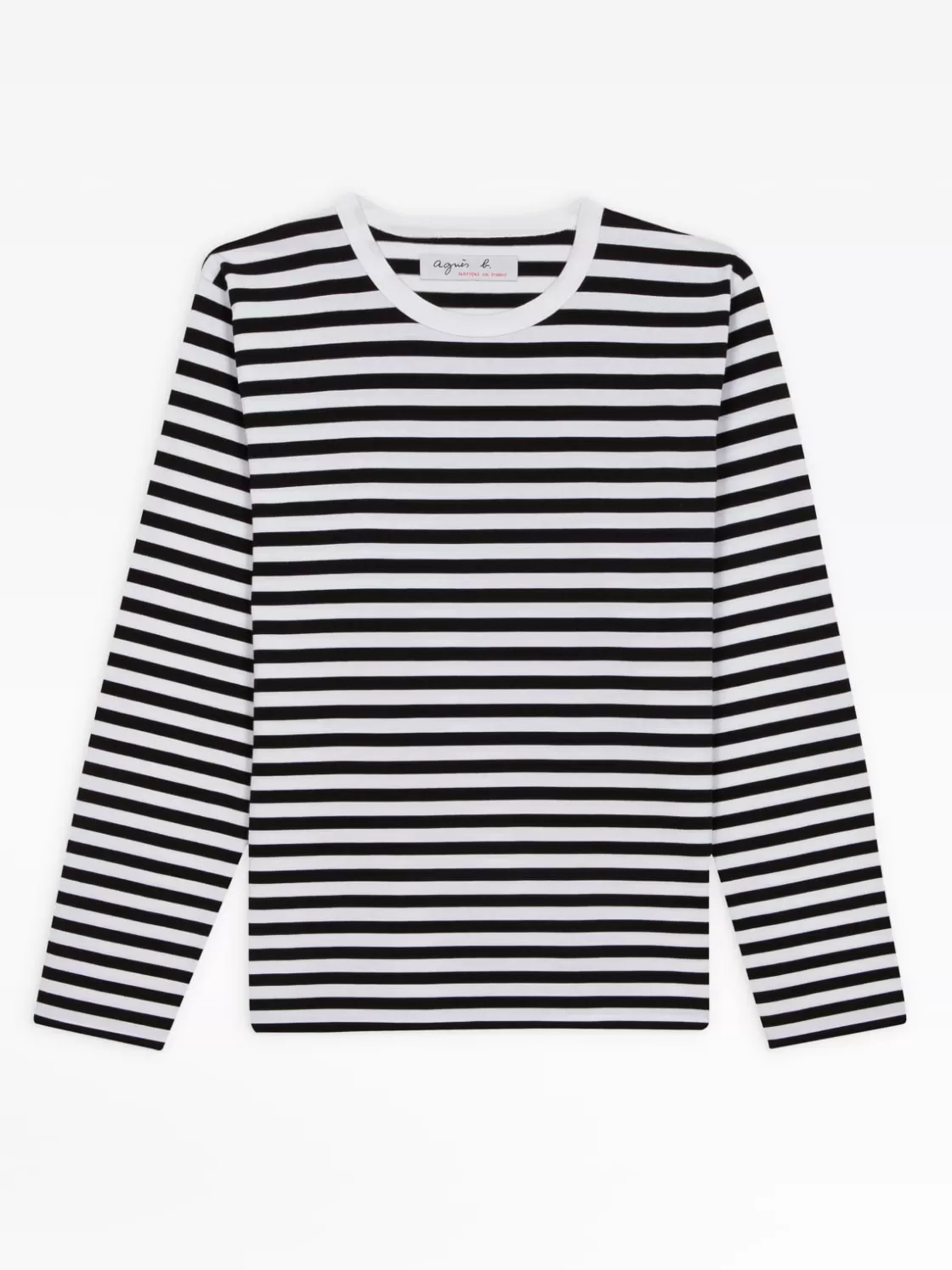 agnès b. T-Shirts & Polos<Black And White Cotton Coulos 12/12 Striped T-shirt