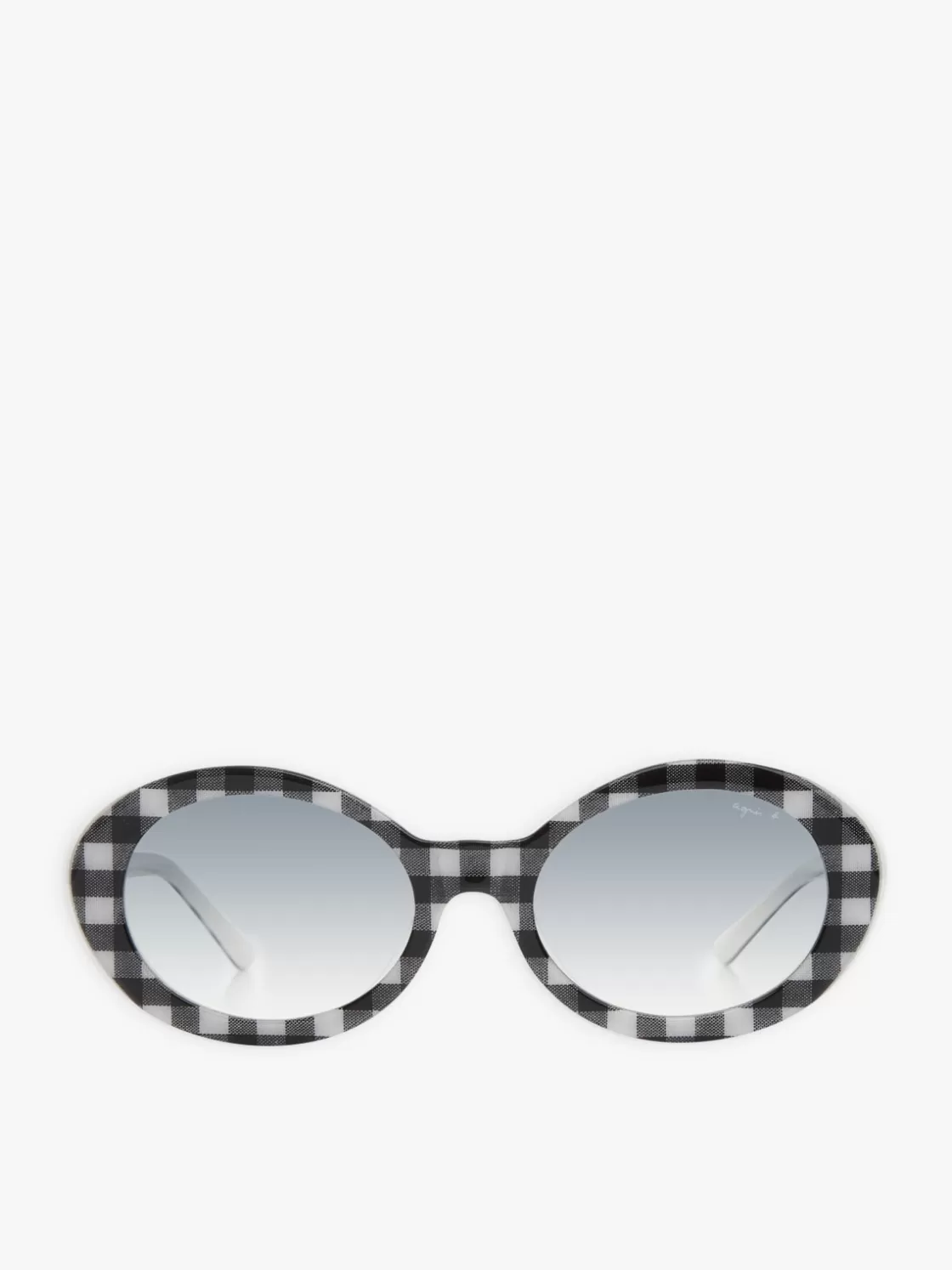 Women agnès b. Sunglasses<Black And White Romy Checked Sunglasses