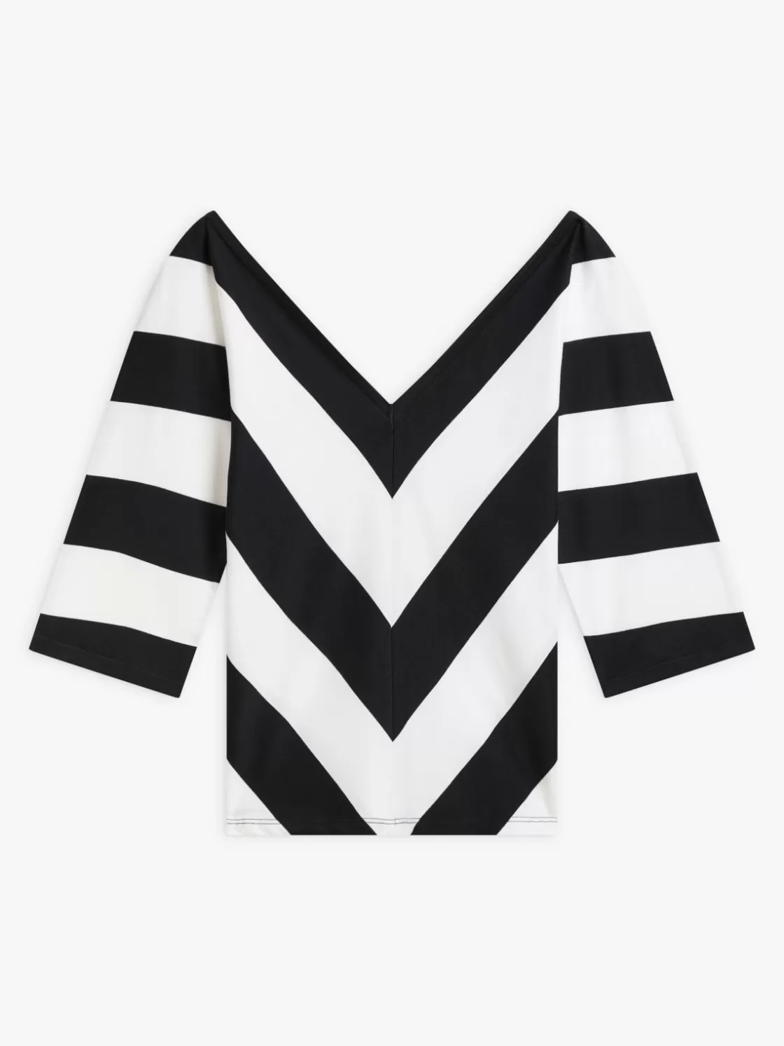 Women agnès b. T-Shirts & Tank Tops<Black And White Striped Melio T-shirt