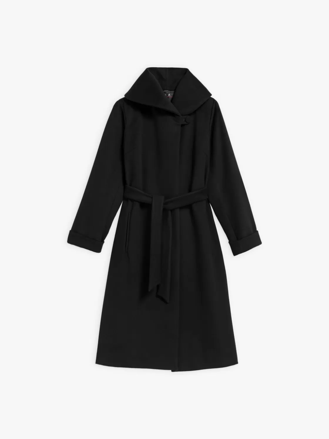 Women agnès b. Jackets & Coats<Black Cashmere Long Coat