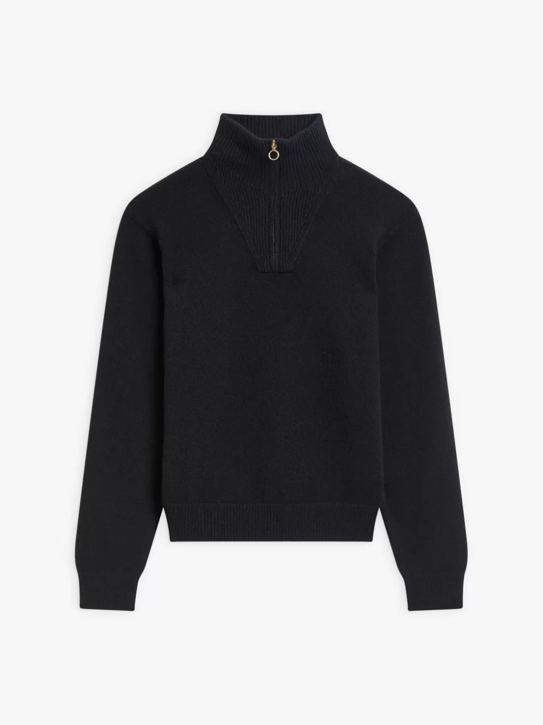 Women agnès b. Sweaters<Black Cashmere Trucker Sweater