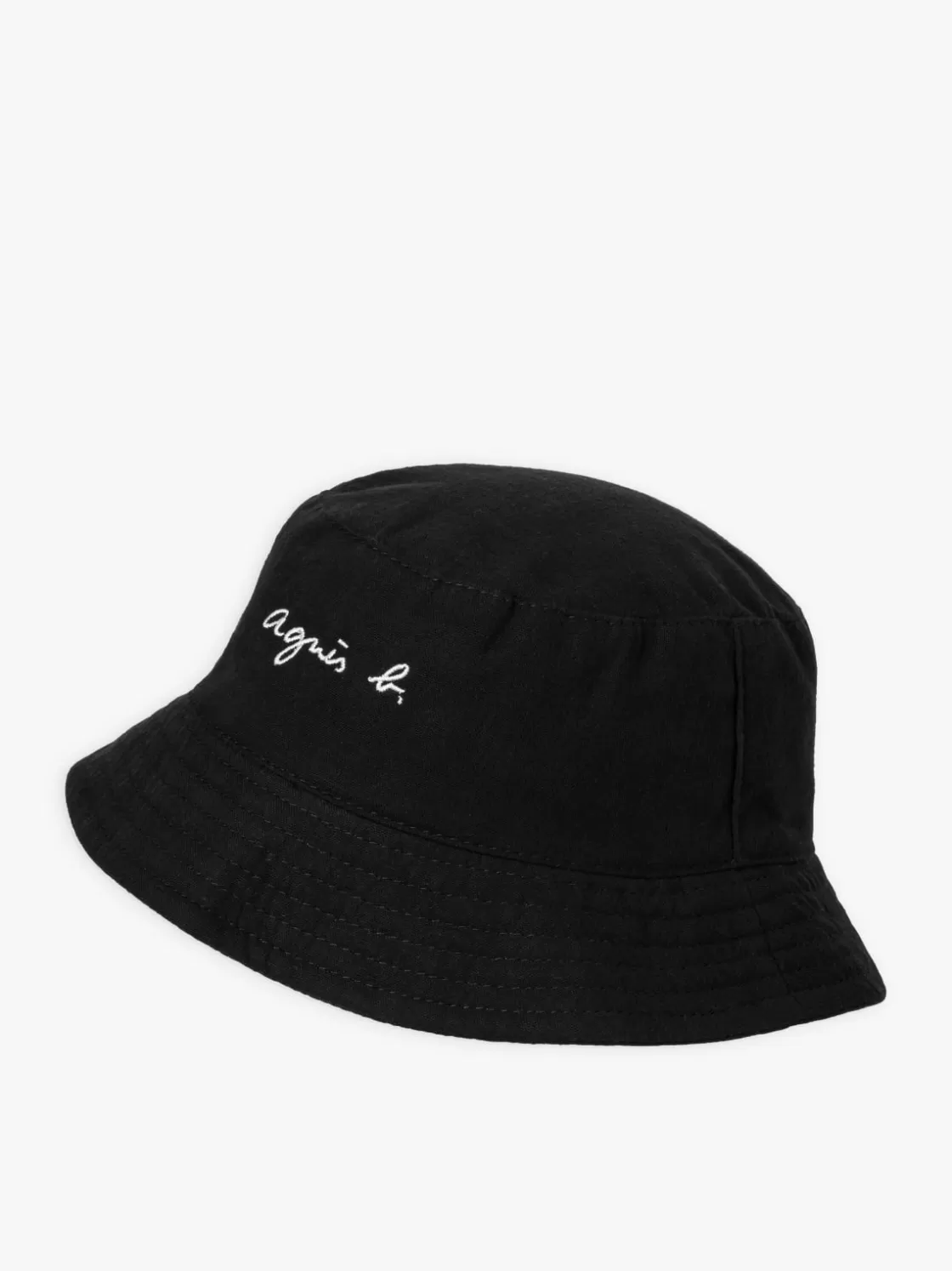 agnès b. Hats & Gloves<Black Cotton Axel Bucket Hat