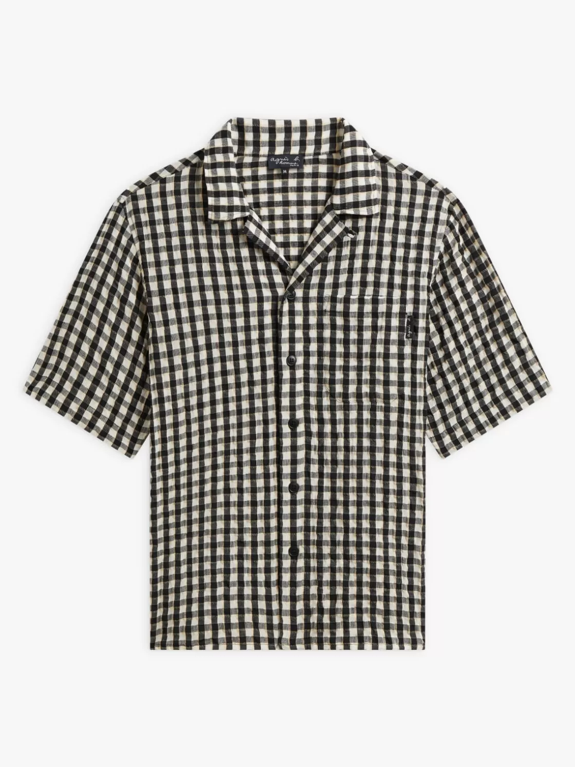 agnès b. Shirts<Black Cotton Checked Magnum Shirt