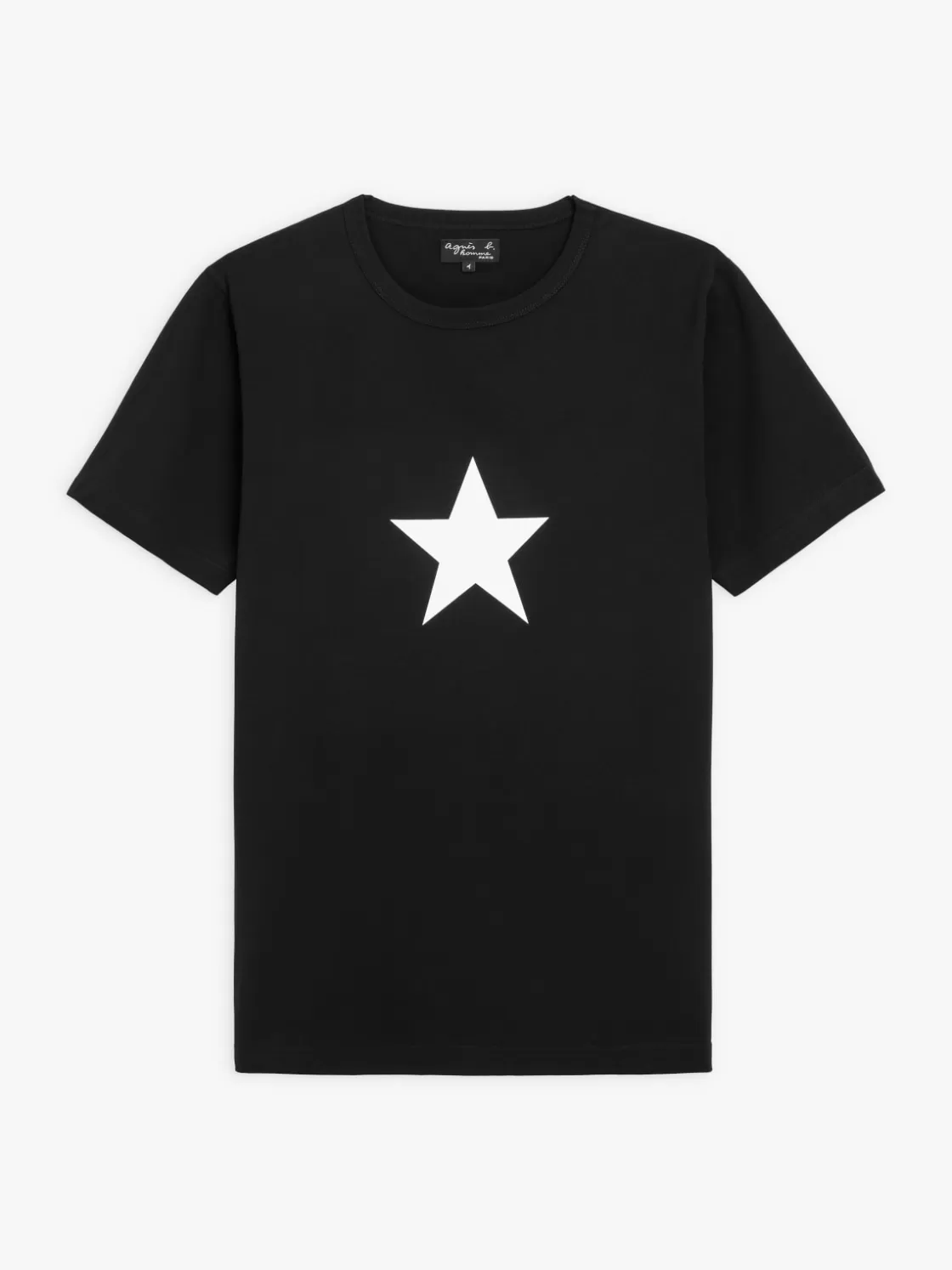 agnès b. T-Shirts & Polos | Artist's Collection<Black Cotton Coulos Star T-shirt