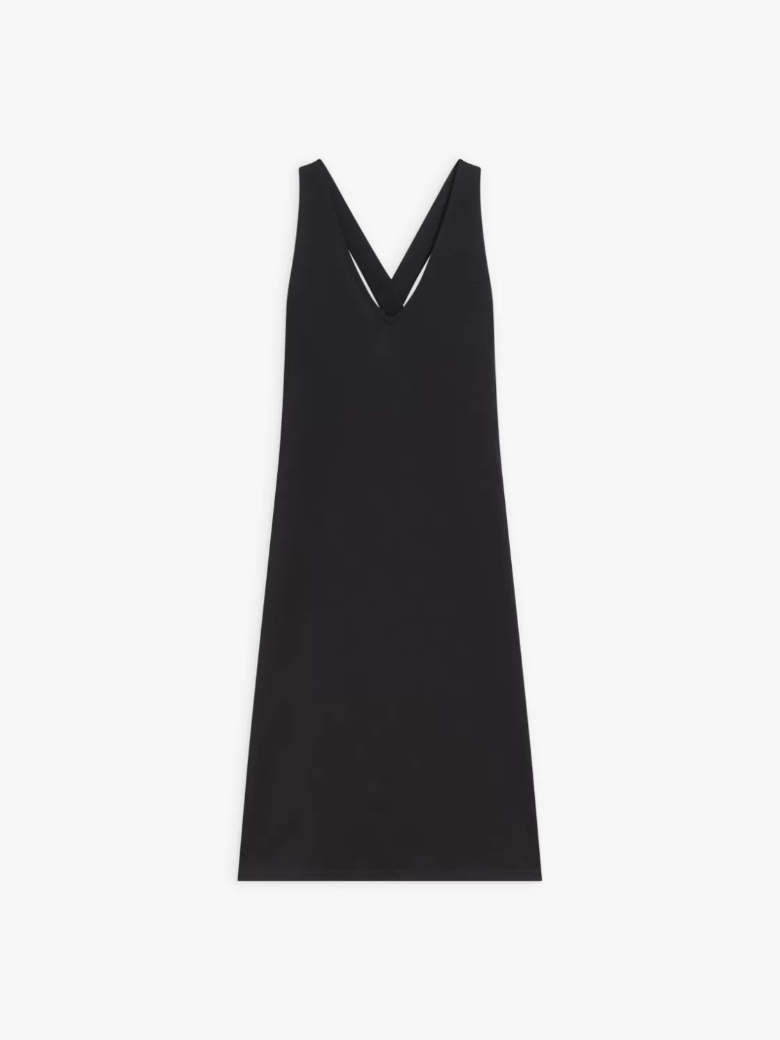 Women agnès b. Dresses<Black Cotton Crossover Straps Goélan Dress