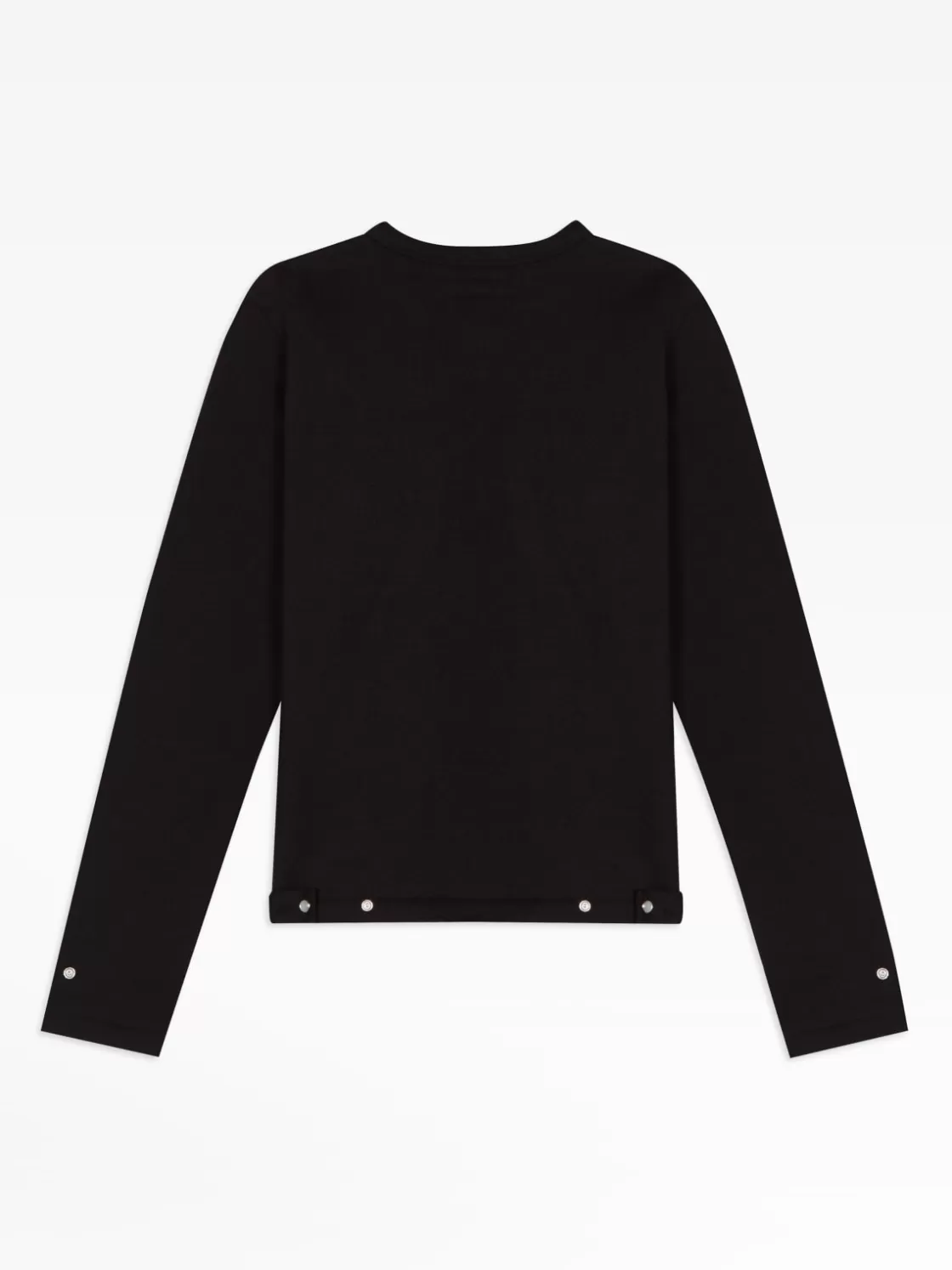 Women agnès b. Cardigans<Black Cotton Fleece Rosana Snap Cardigan