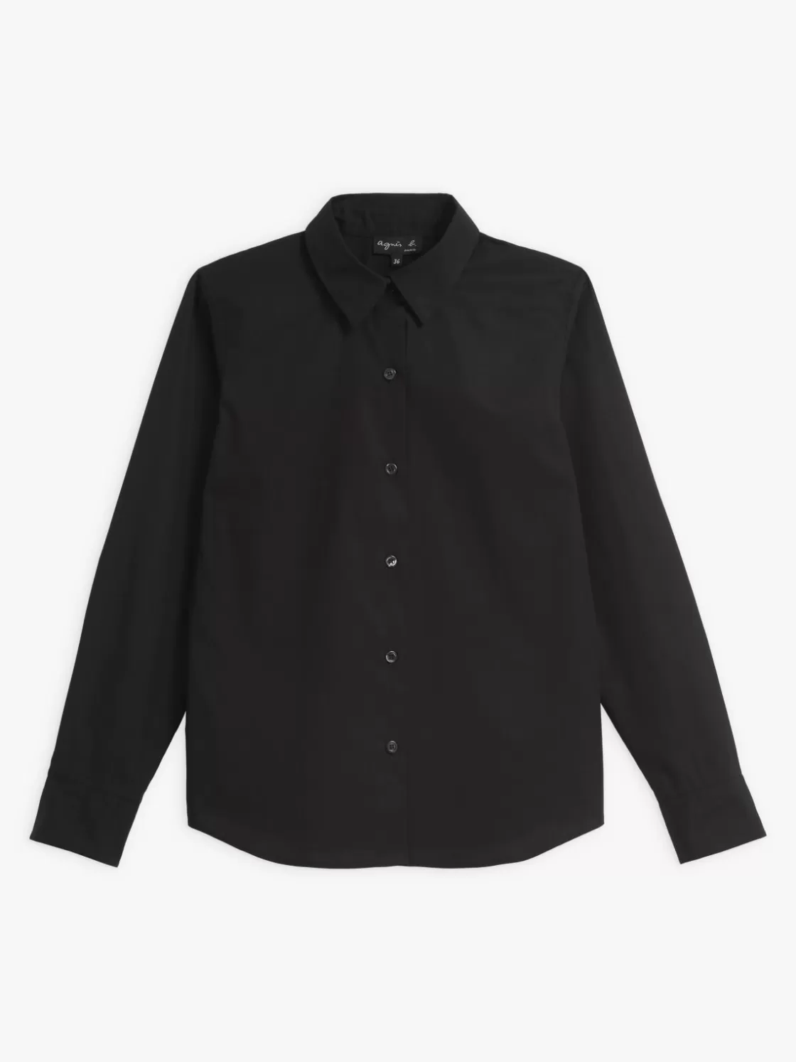 Women agnès b. Tops & Shirts<Black Cotton Jasmine Shirt