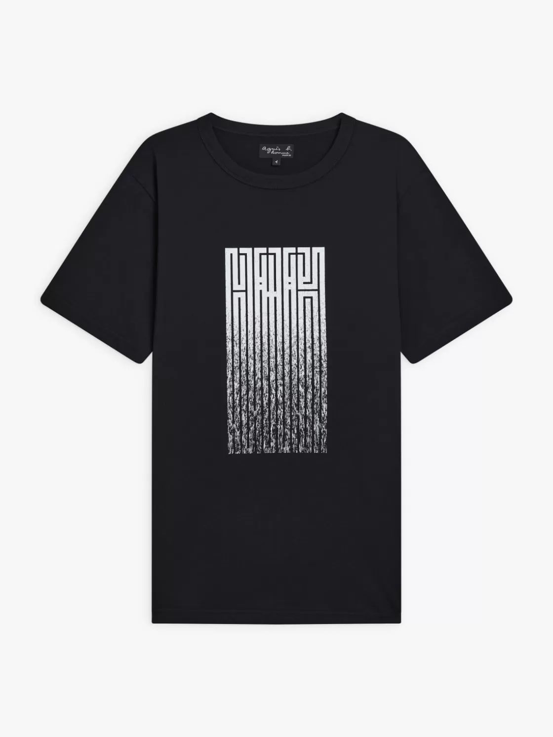 agnès b. Artist's Collection | T-Shirts & Polos<Black Cotton Jersey Brando T-shirt With Artist L'Atlas