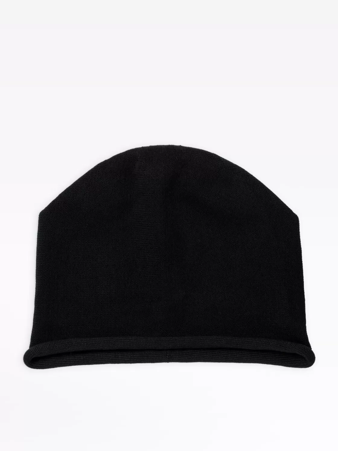 Women agnès b. Hats & Gloves | Beanies & Gloves<Black Cotton Knit Roulé Beanie