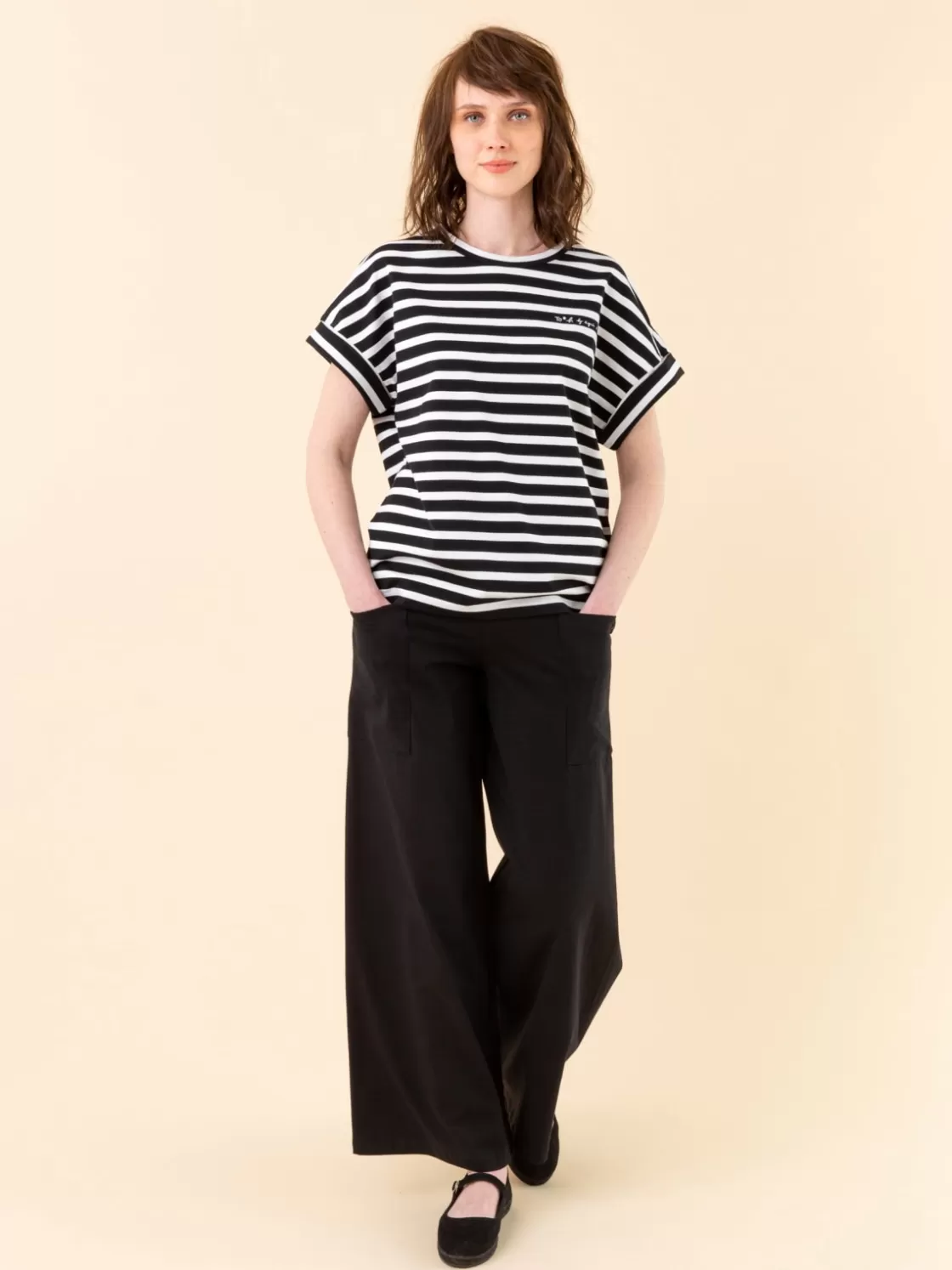 Women agnès b. Pants & Jeans<Black Cotton Mathis Pants