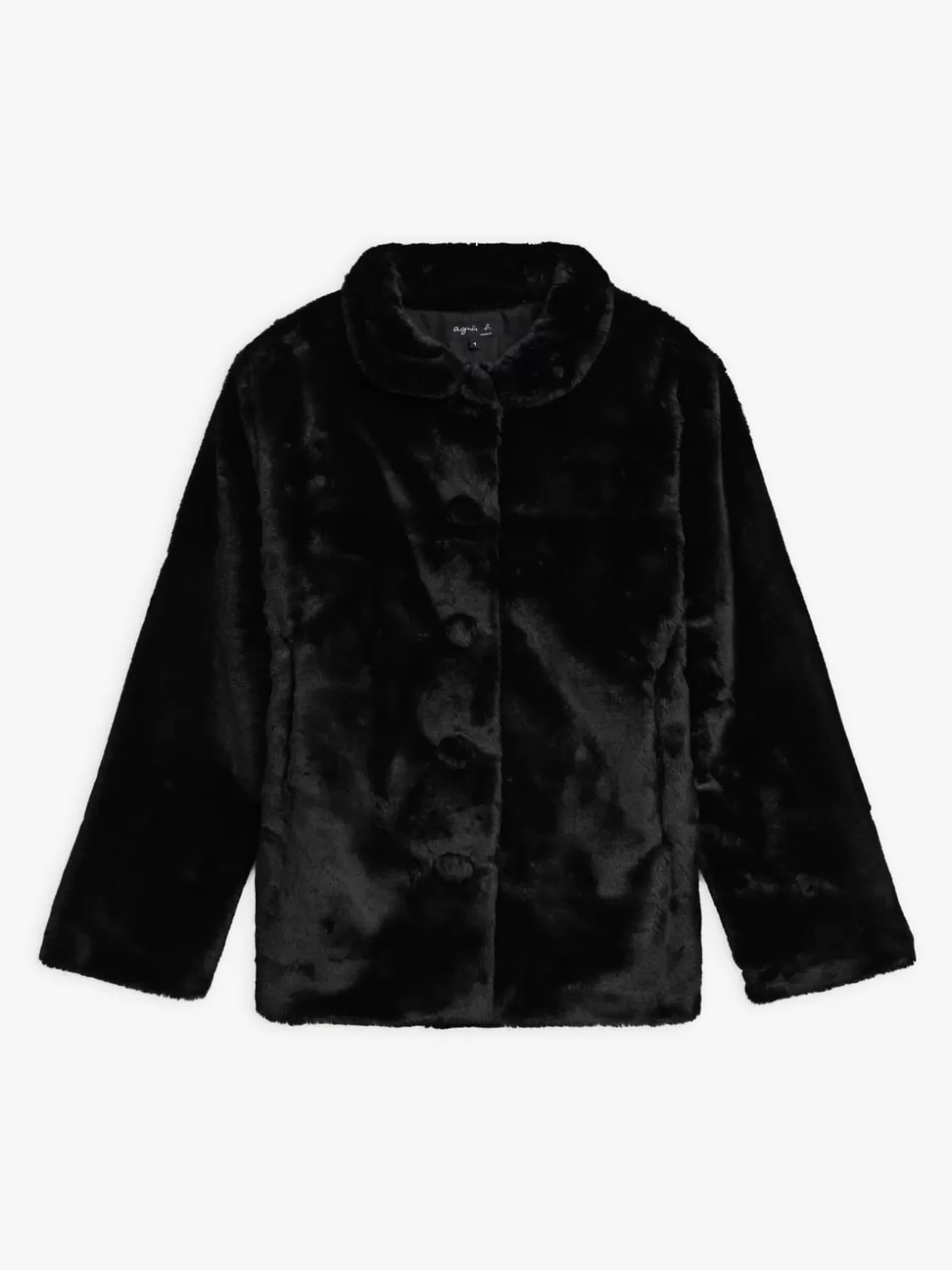 Women agnès b. Jackets & Coats<Black Faux Fur New Darcila Jacket