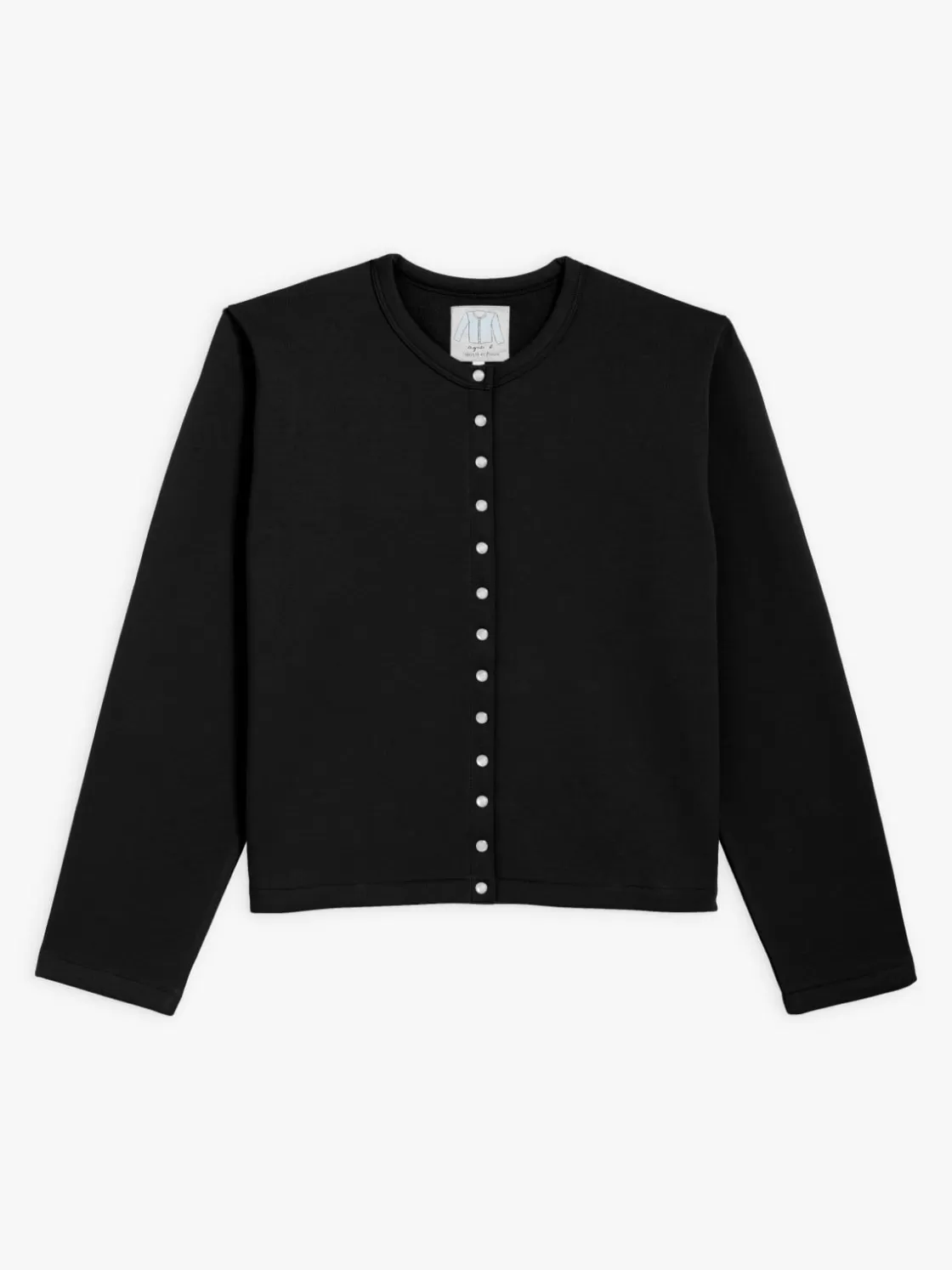 Women agnès b. Cardigans<Black Fleece Le Classique Snap Cardigan