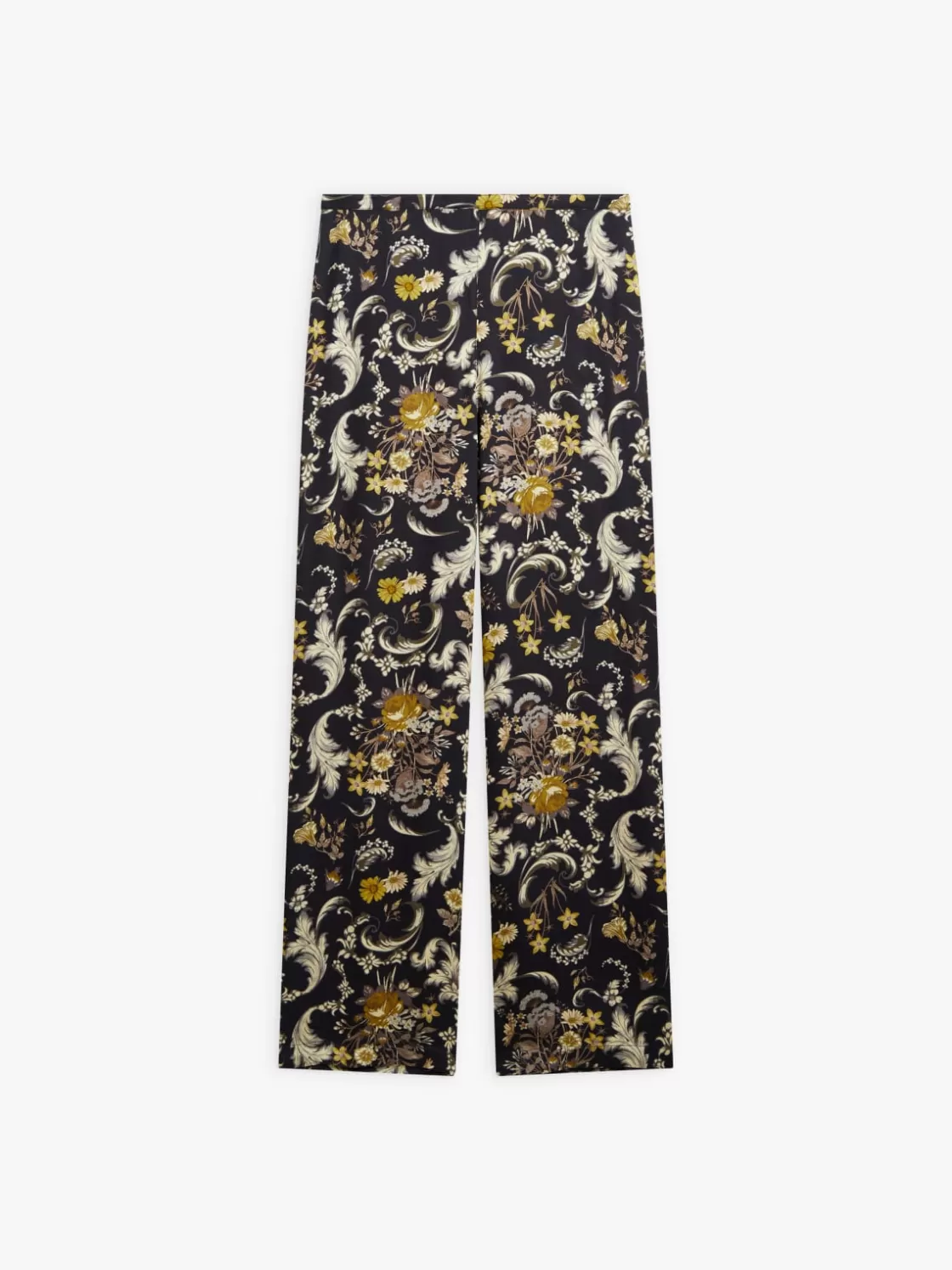 Women agnès b. Pants & Jeans<Black Floral Pattern Juna Pants