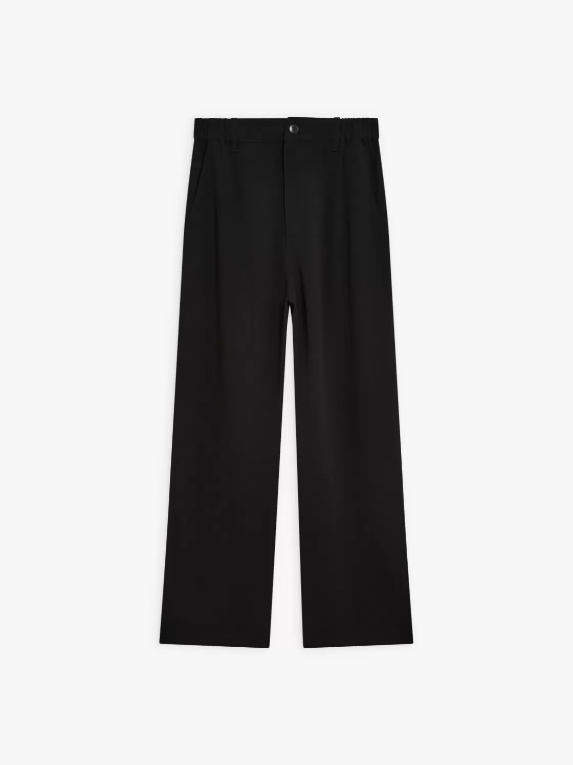 Women agnès b. Pants & Jeans<Black Fluid Crepe Pants