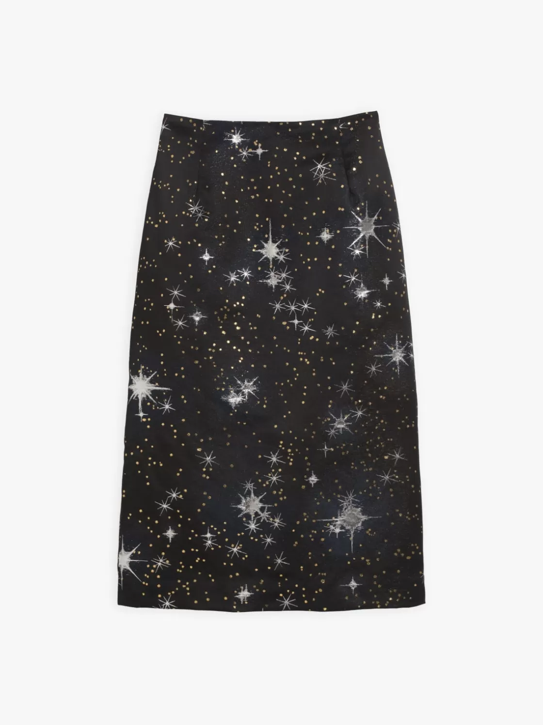 Women agnès b. Skirts & Shorts<Black Jacquard Skirt With Stars Pattern