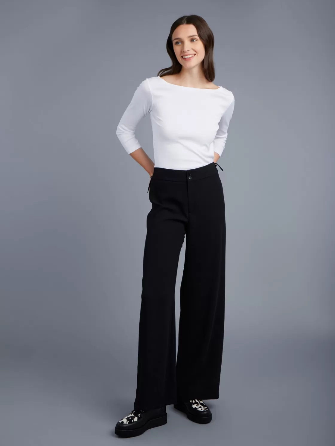 Women agnès b. Pants & Jeans<Black Jim Pants