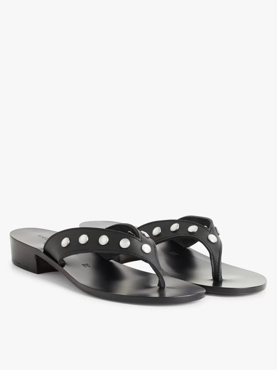 Women agnès b. Heels & Sandals<Black Leather X K. JacquesJava Sandals