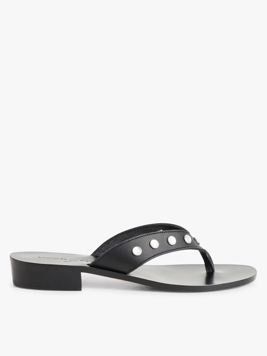 Women agnès b. Heels & Sandals<Black Leather X K. JacquesJava Sandals