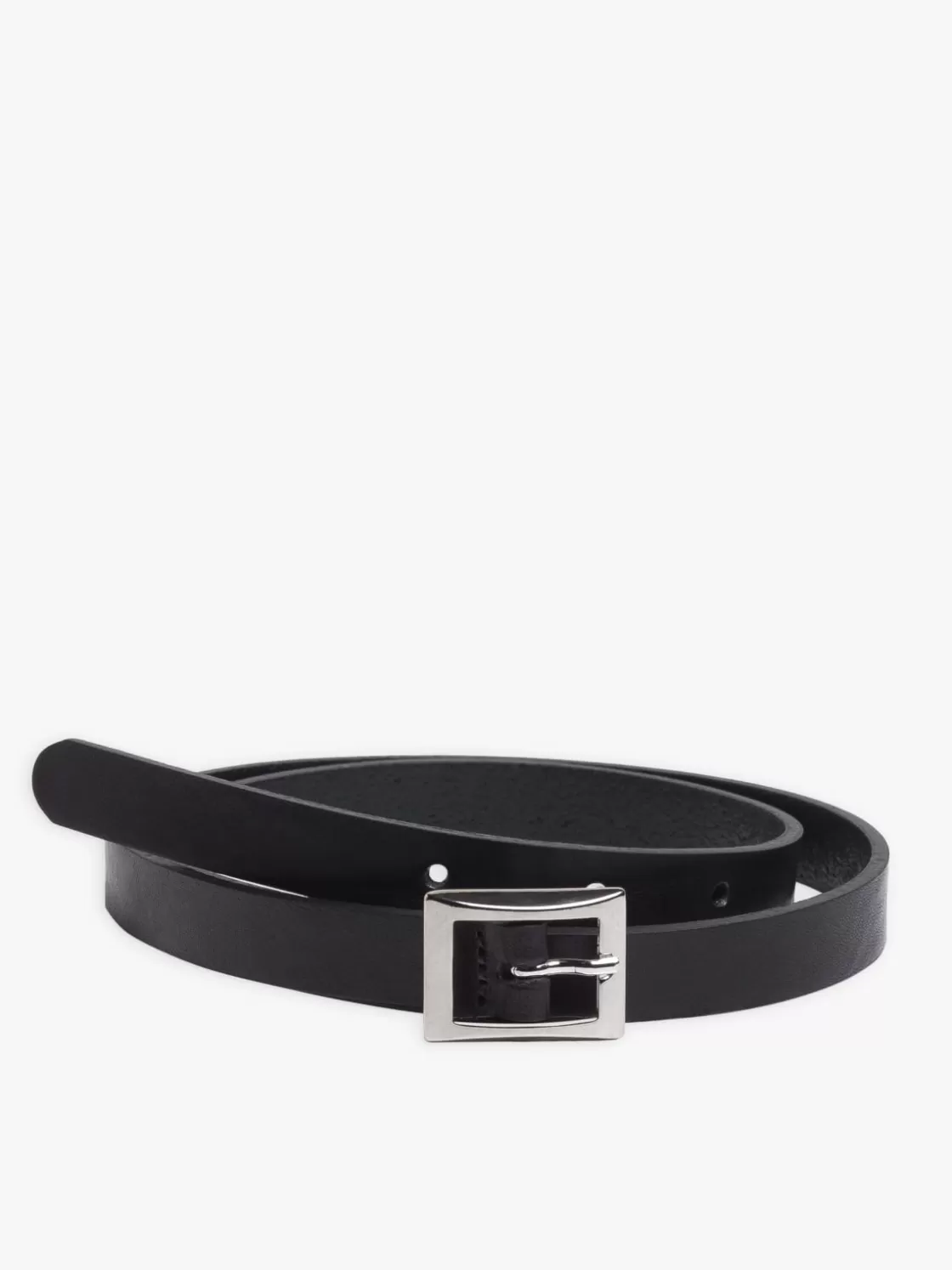 Women agnès b. Belts<Black Leather Box Belt