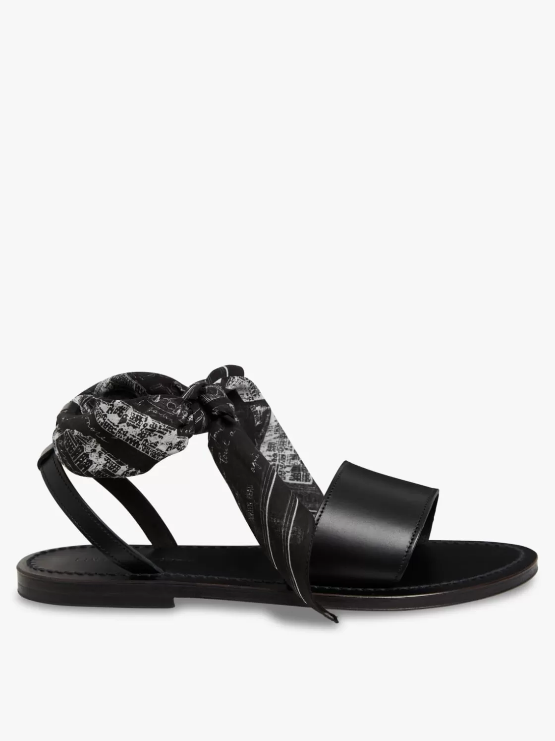 Women agnès b. Flats & Loafers | Heels & Sandals<Black Leather K.Jacques Pour Prométhéesandals