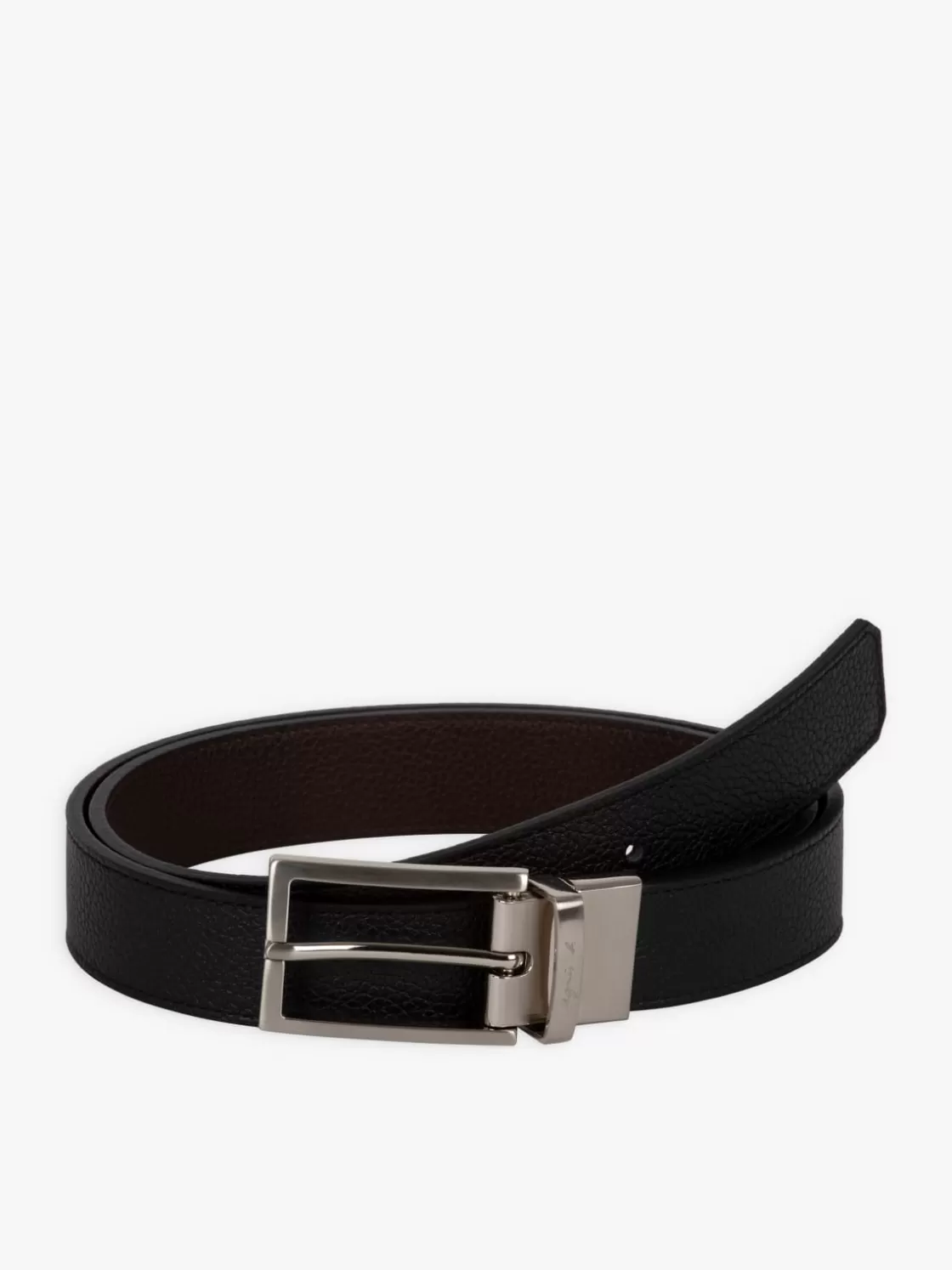 agnès b. Belts<Black Leather Versus Reversible Belt