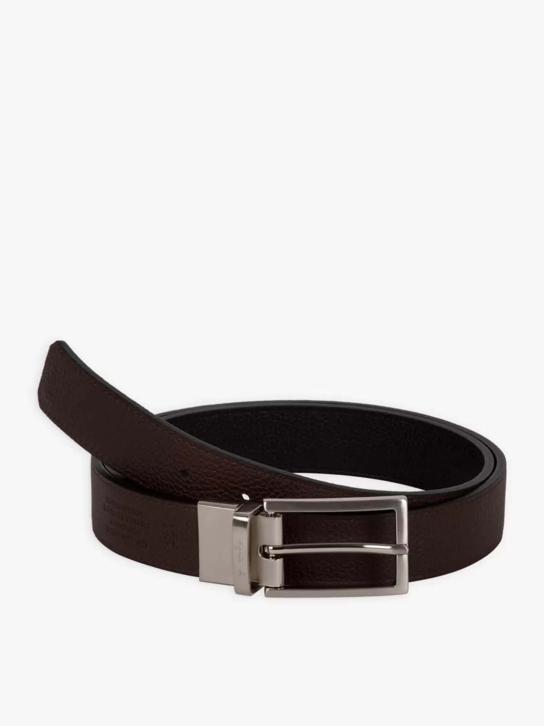 agnès b. Belts<Black Leather Versus Reversible Belt