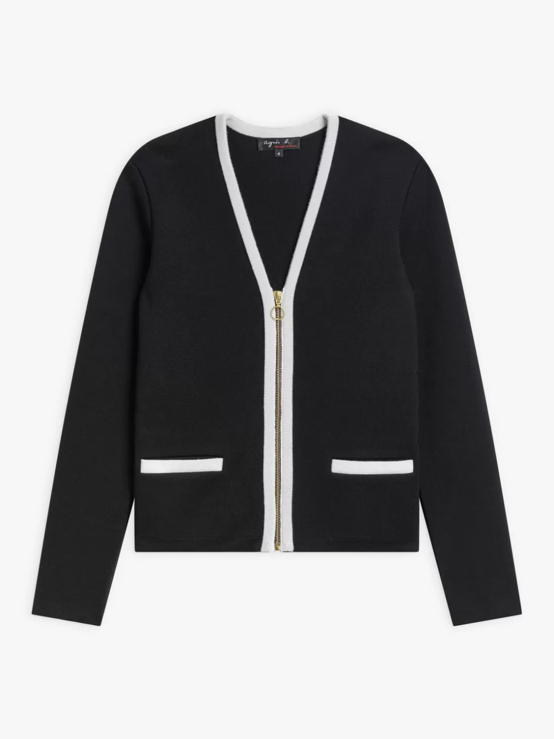 Women agnès b. Jackets & Coats<Black Merino Wool Oppo Jacket