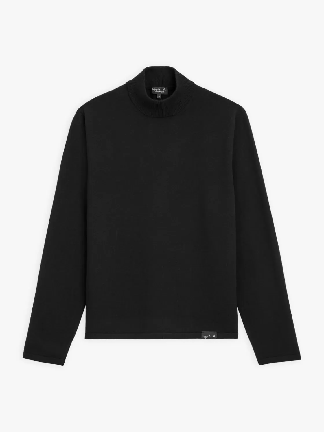 agnès b. Sweaters<Black Merino Wool Panama Sweater