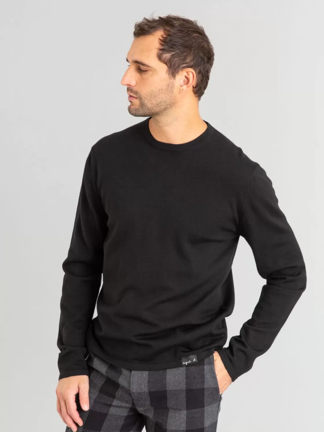 agnès b. Sweaters<Black Merino Wool Park Sweater