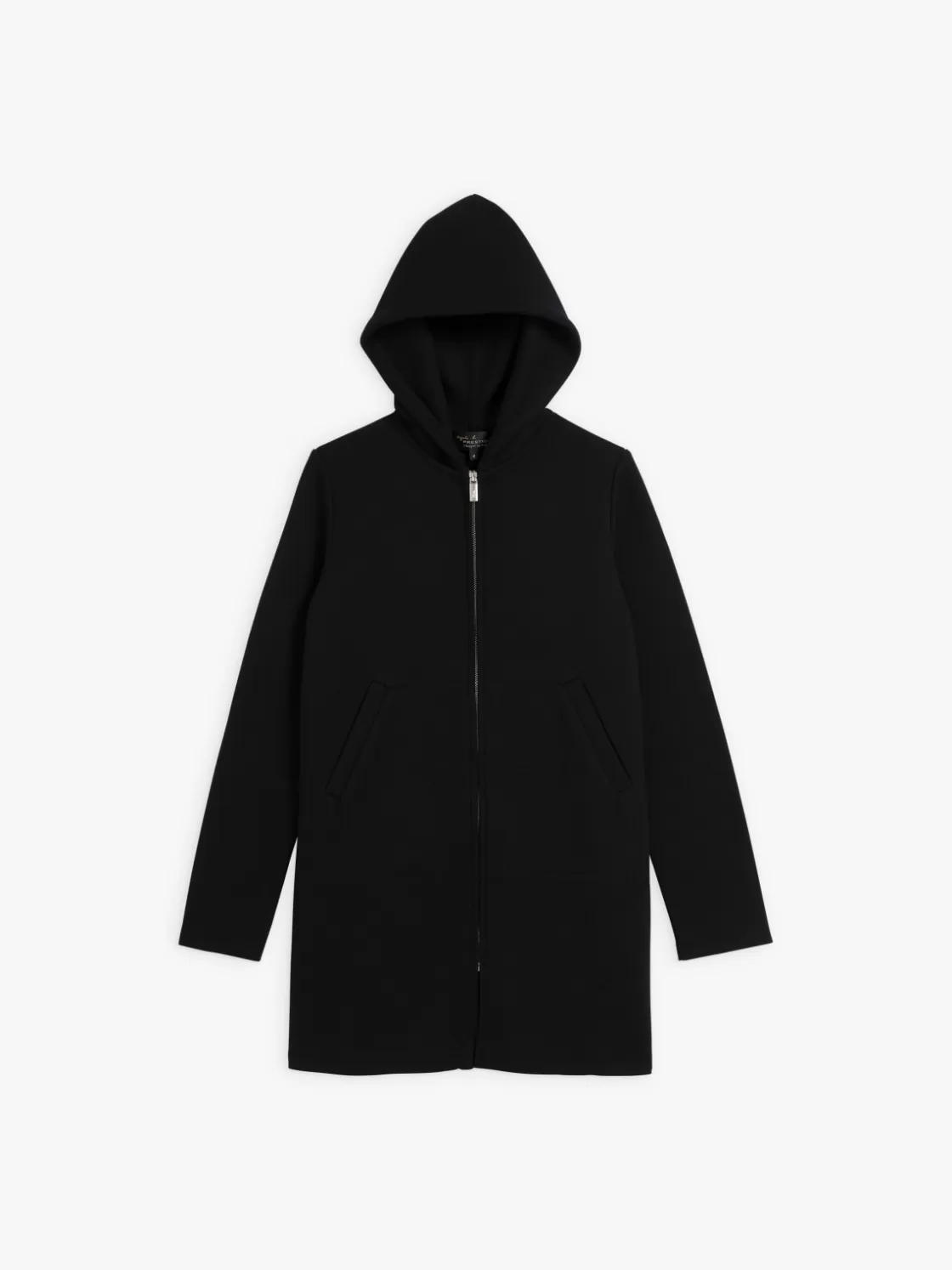 Women agnès b. Jackets & Coats<Black Merino Wool Zipped Coat