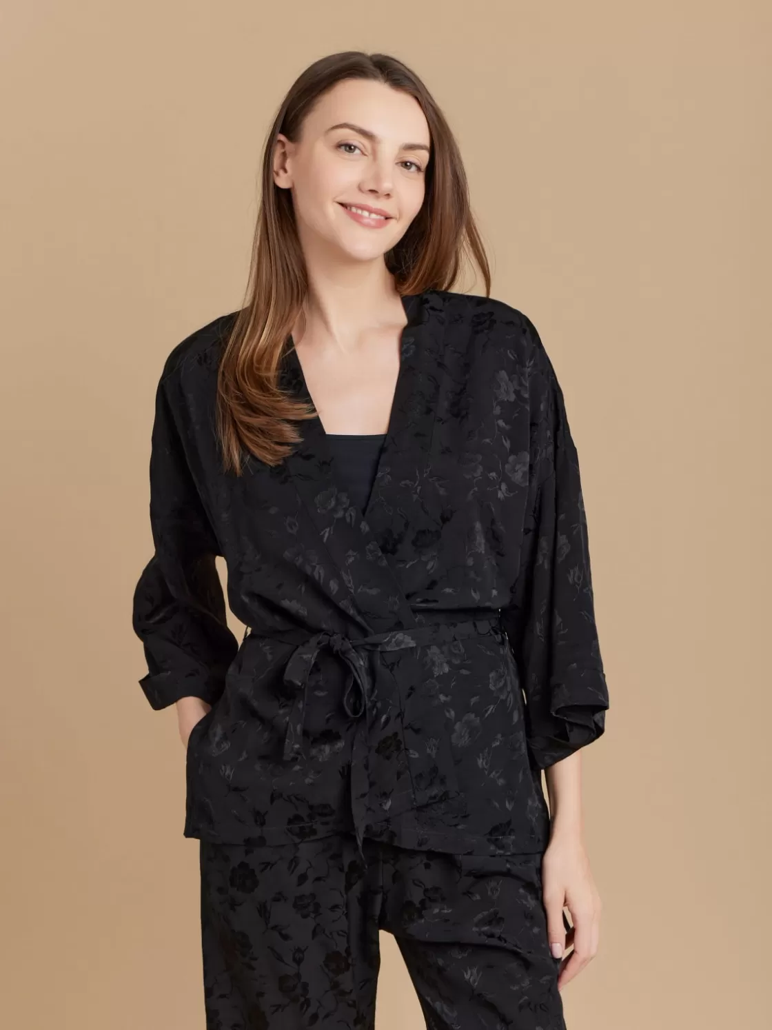 Women agnès b. Tops & Shirts<Black New Liz Kimono Shirt