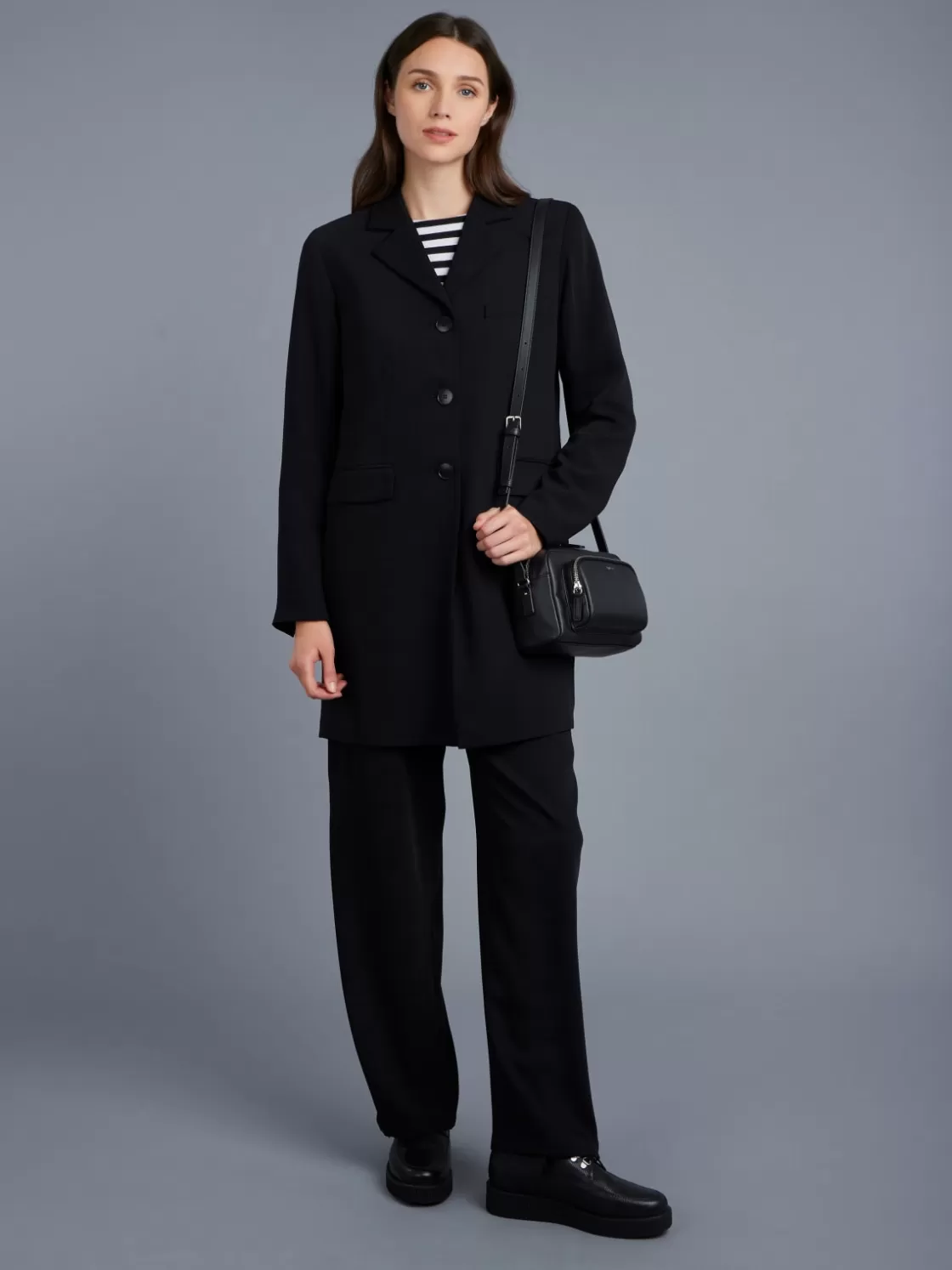 Women agnès b. Jackets & Coats<Black Paletot Jacket