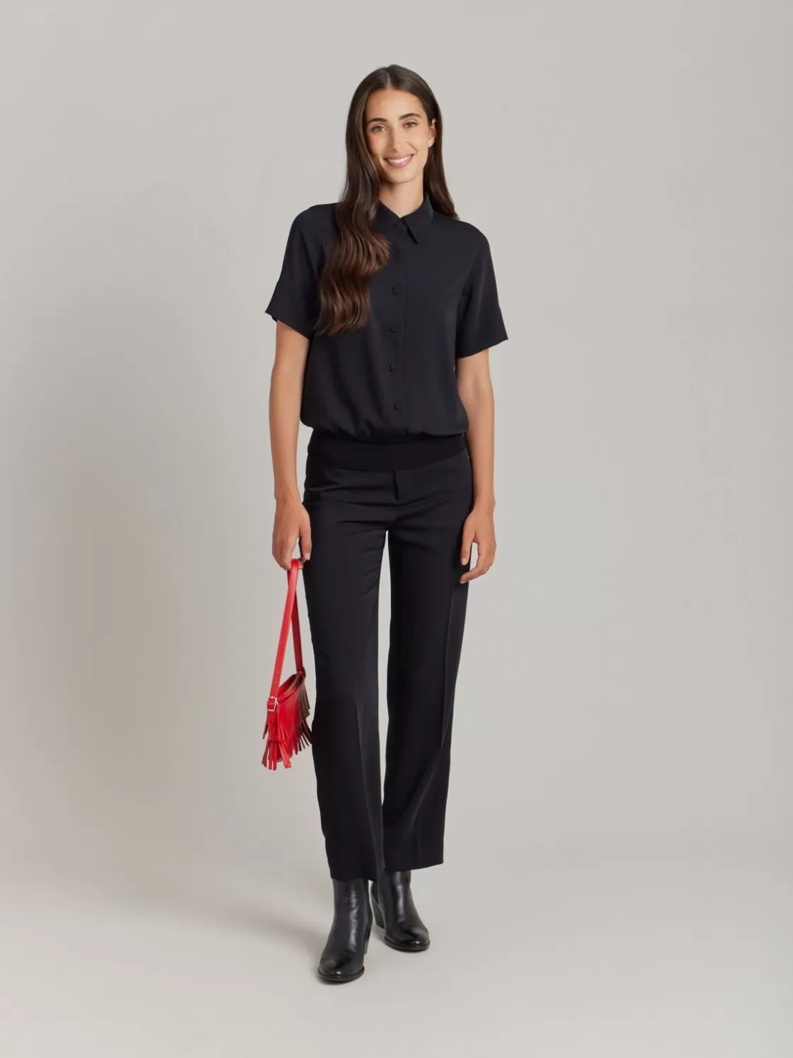 Women agnès b. Tops & Shirts<Black Polyester Candice Shirt