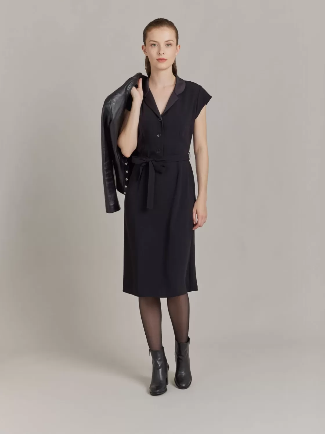 Women agnès b. Dresses<Black Polyester Franny Dress