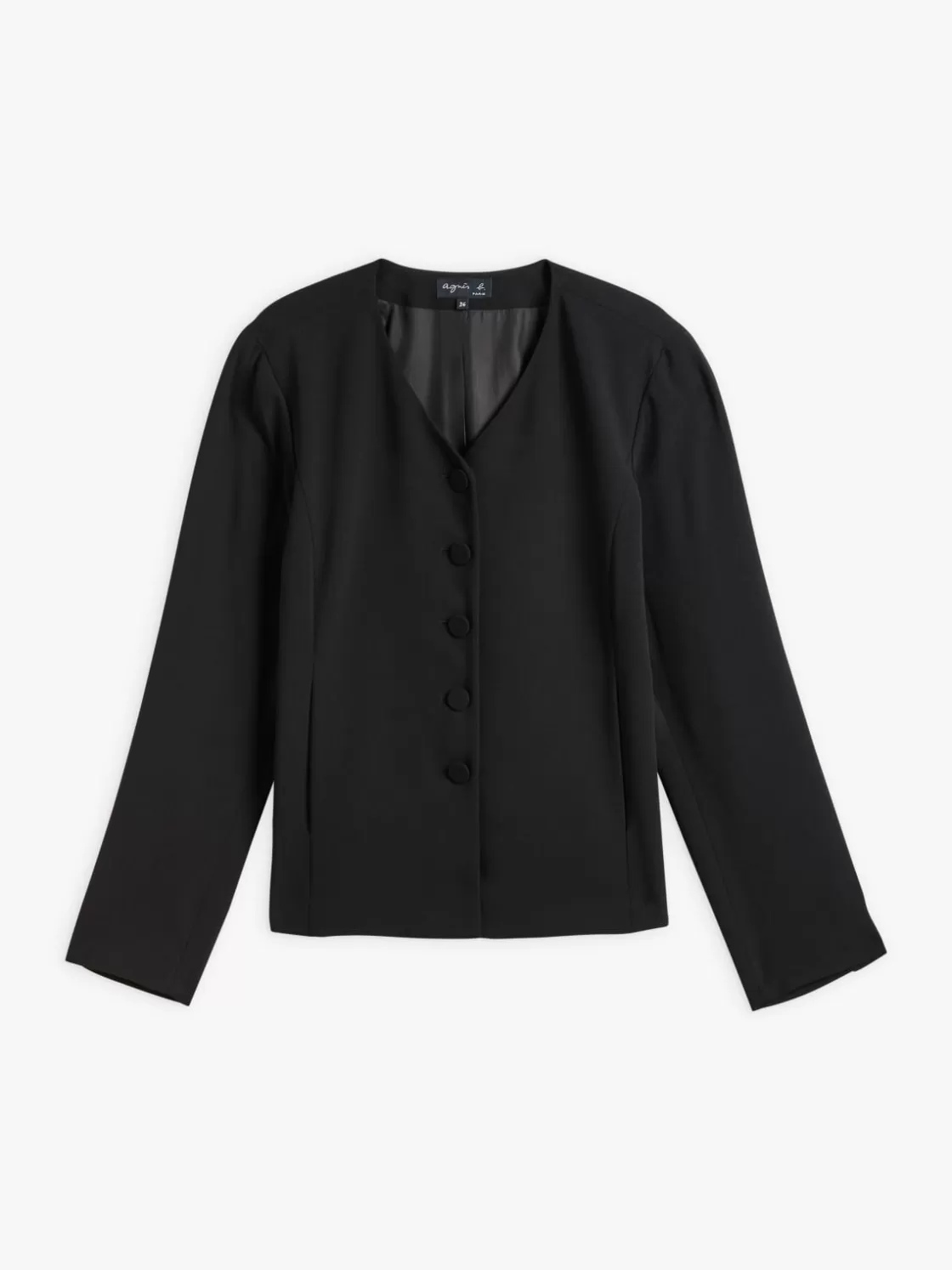 Women agnès b. Jackets & Coats<Black Polyester Jacket