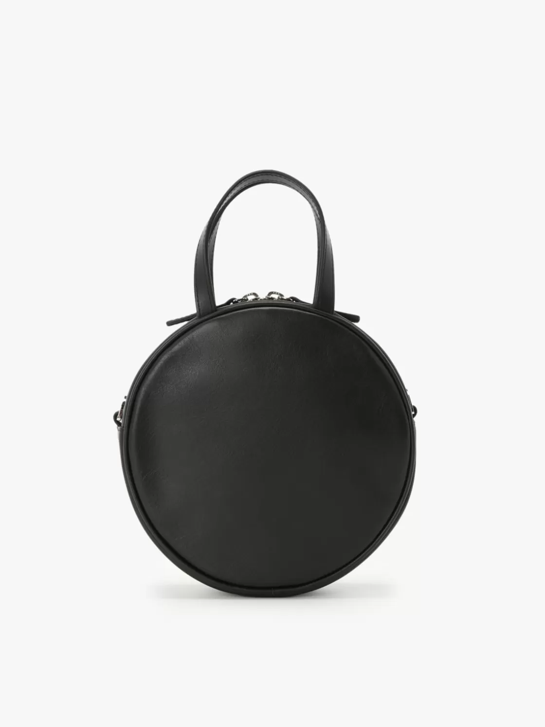 Women agnès b. Shoulder & Crossbody Bags | Large Bags & Tote Bags<Black Round Leather Bag