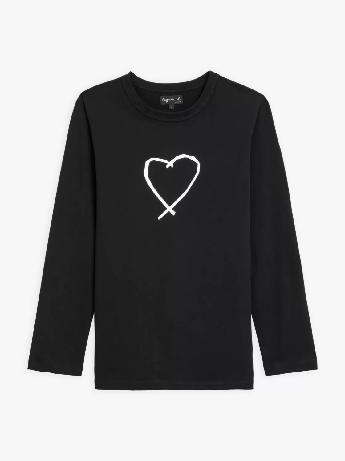 Women agnès b. T-Shirts & Tank Tops<Black Sarajevo Heart Cool T-shirt