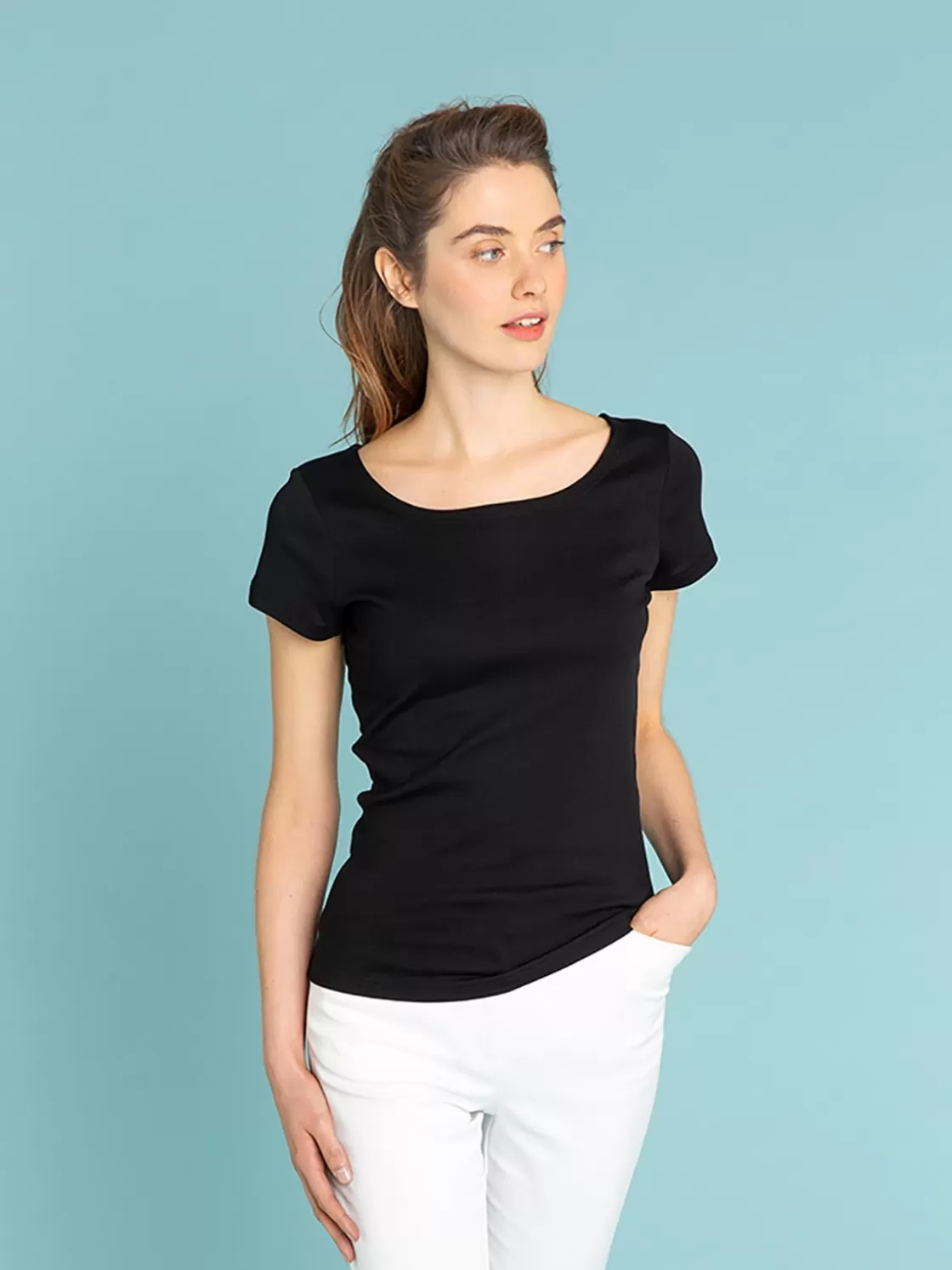 Women agnès b. T-Shirts & Tank Tops<Black Short Sleeve Le Chic T-shirt