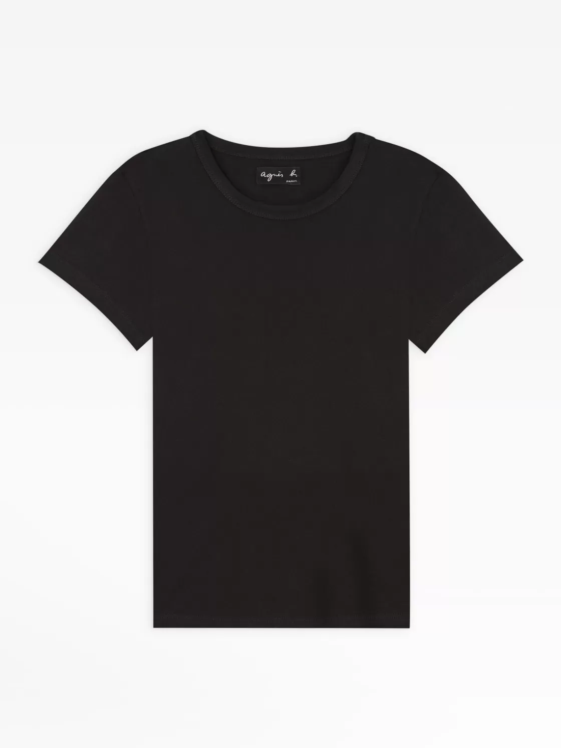 Women agnès b. T-Shirts & Tank Tops<Black Short Sleeves Brando T-shirt