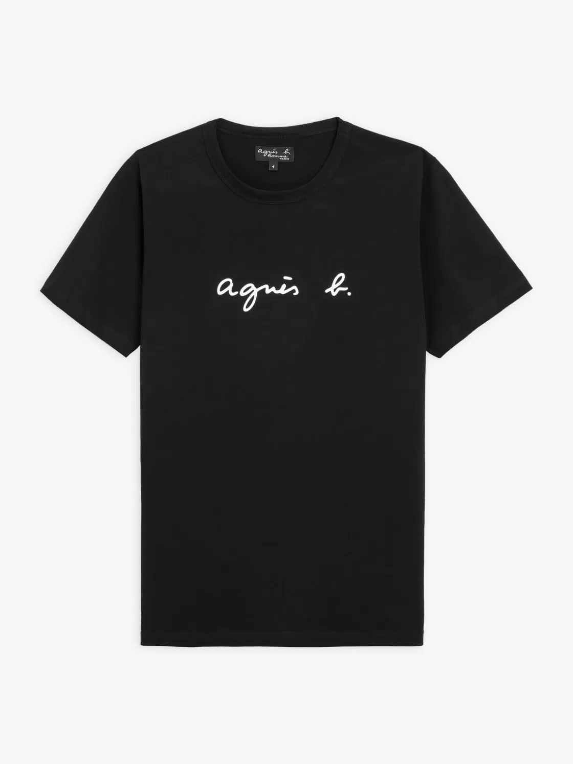 agnès b. Artist's Collection | T-Shirts & Polos<Black Short Sleeves Coulos "" T-shirt