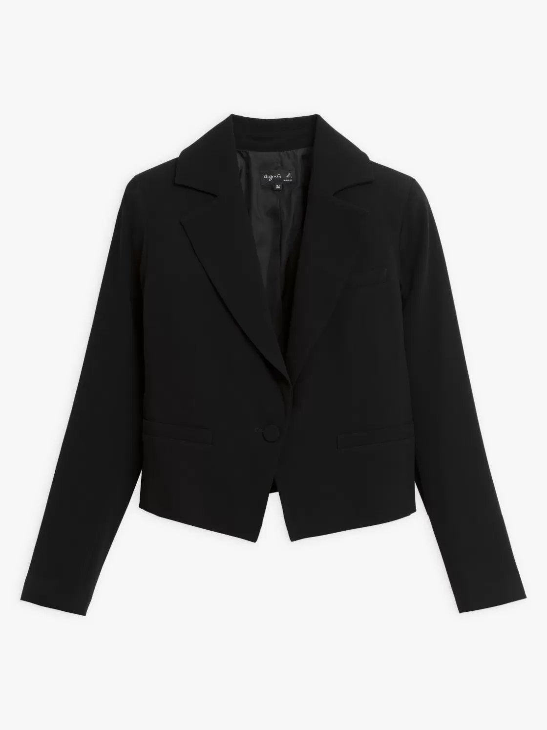 Women agnès b. Jackets & Coats<Black Spencer Jacket