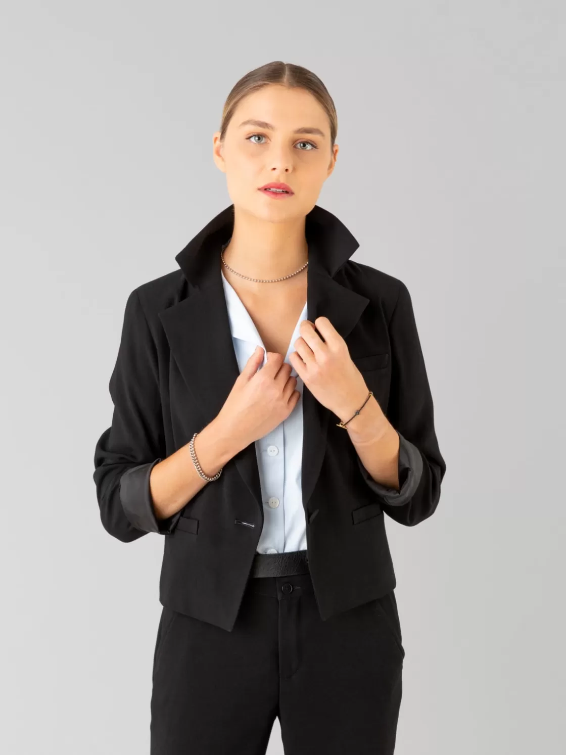 Women agnès b. Jackets & Coats<Black Spencer Jacket