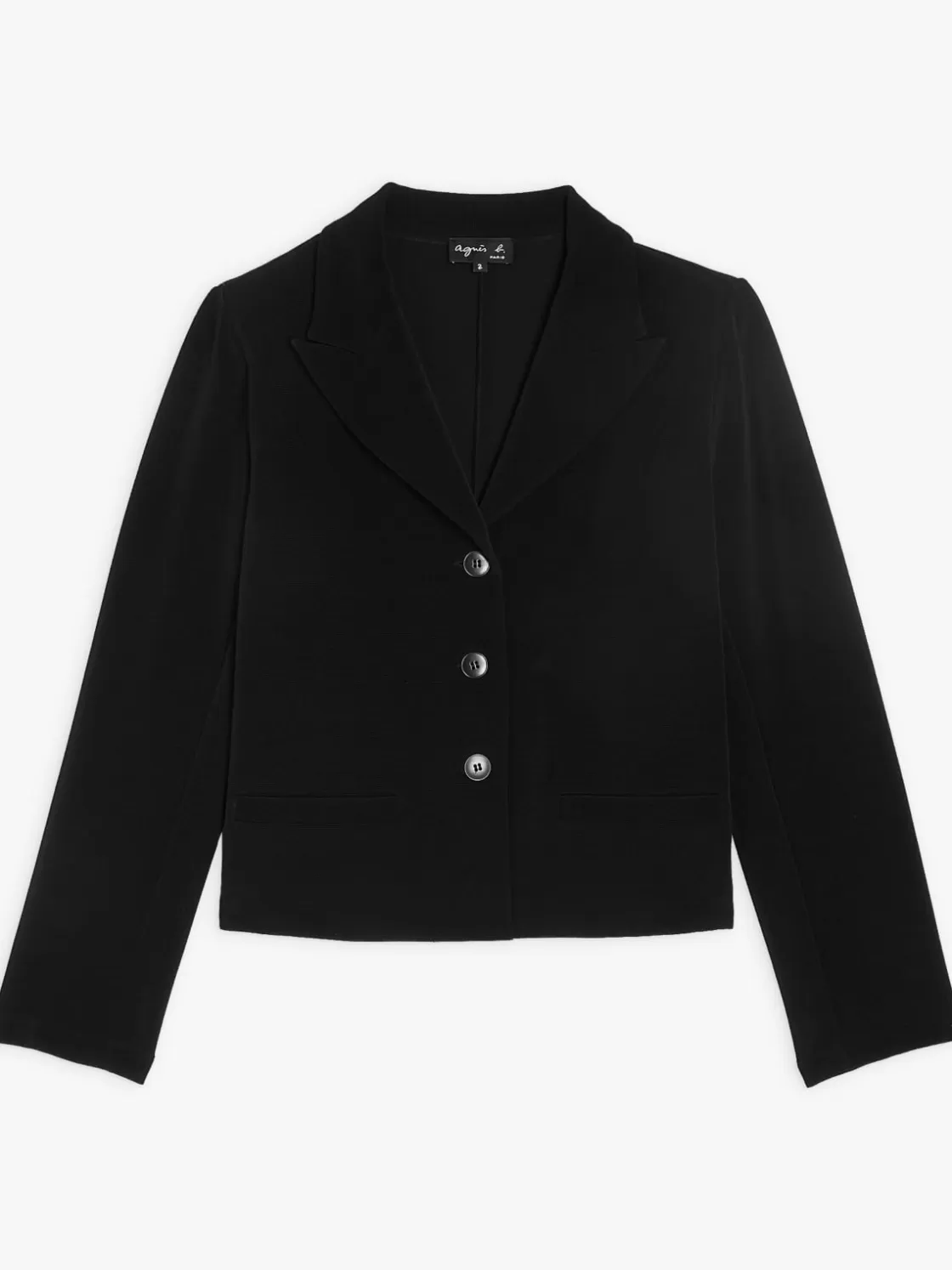 Women agnès b. Jackets & Coats<Black Spencer Waistcoat-style Jacket